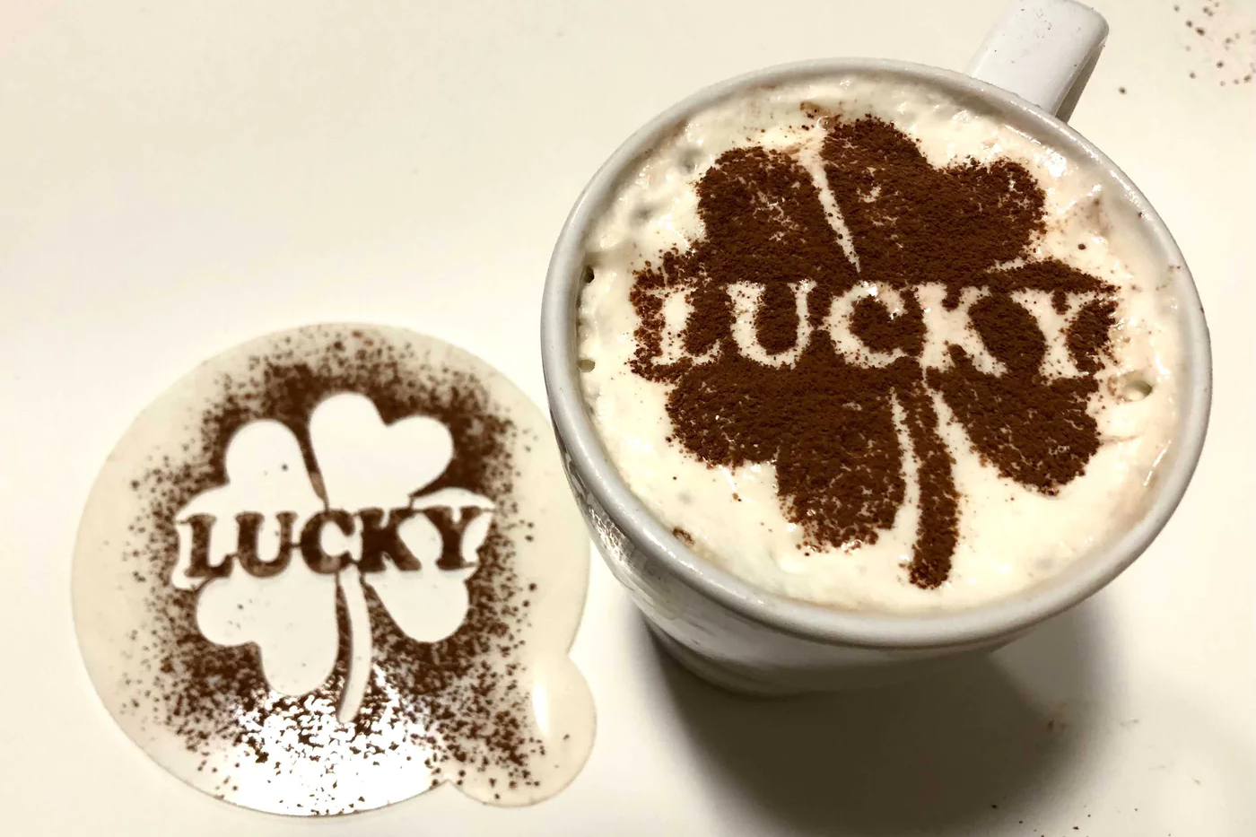 STENCIL STOP | IRISH COFFEE RECIPE WITH A COFFEE STENCIL