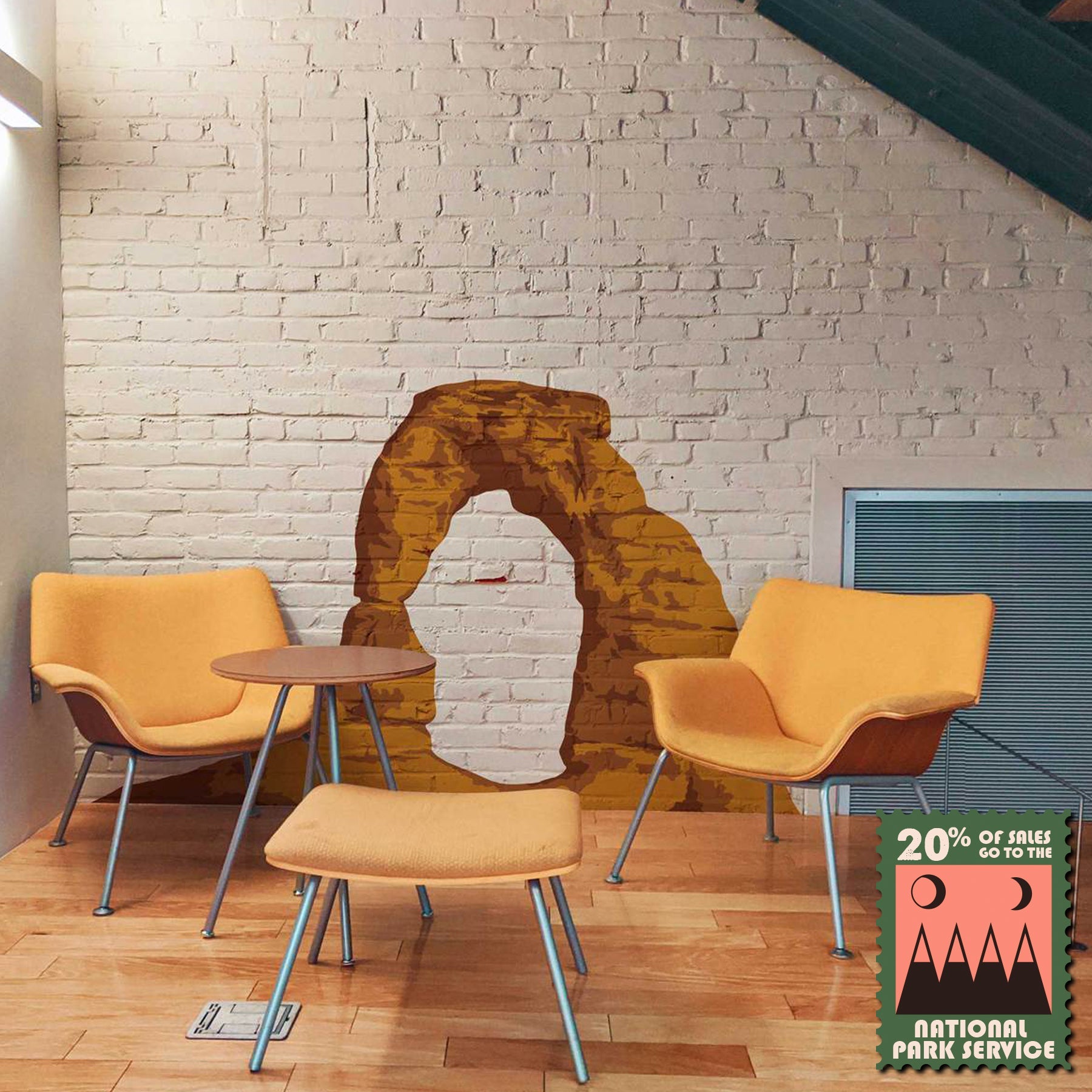 arches national park mural on wall