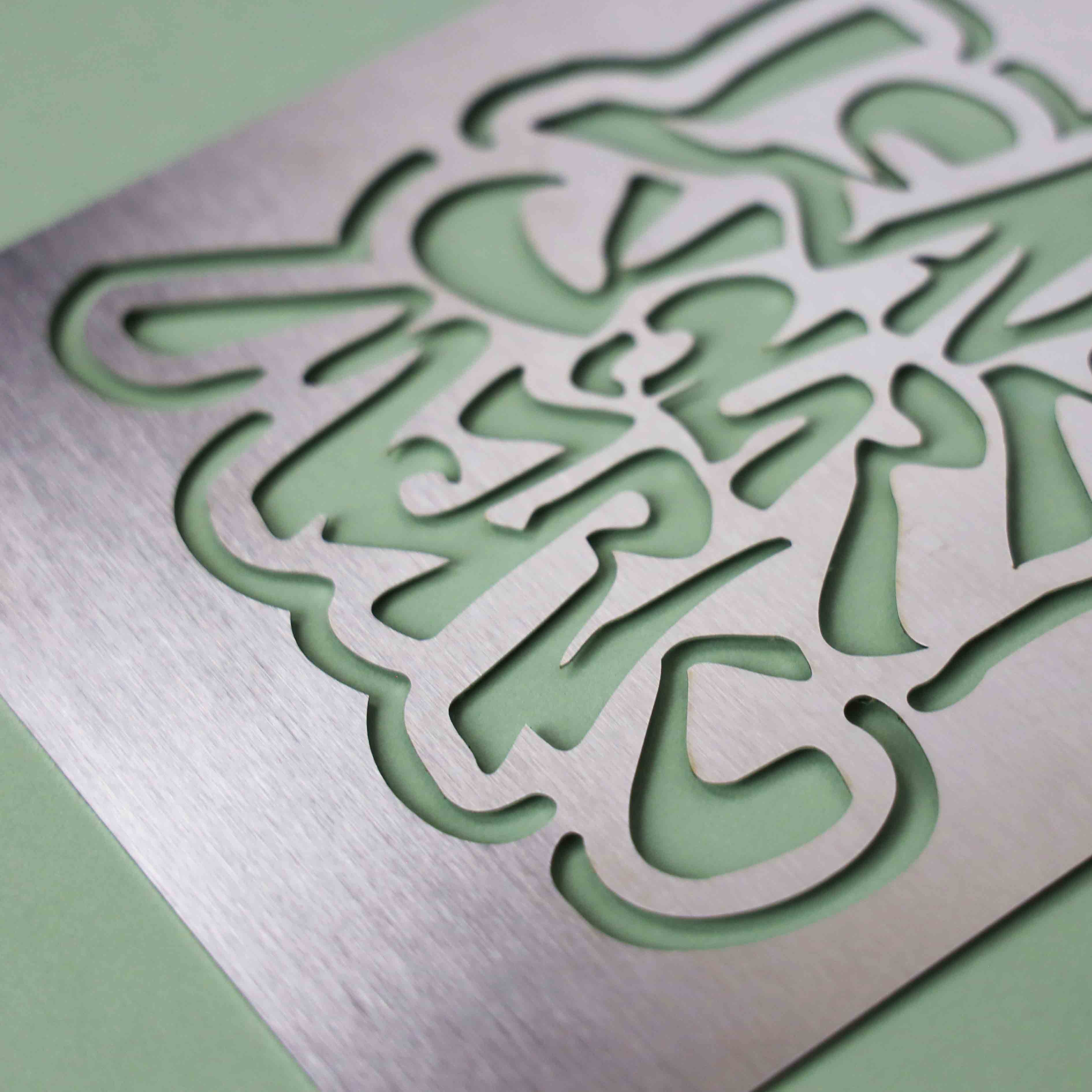 custom metal logo stencil