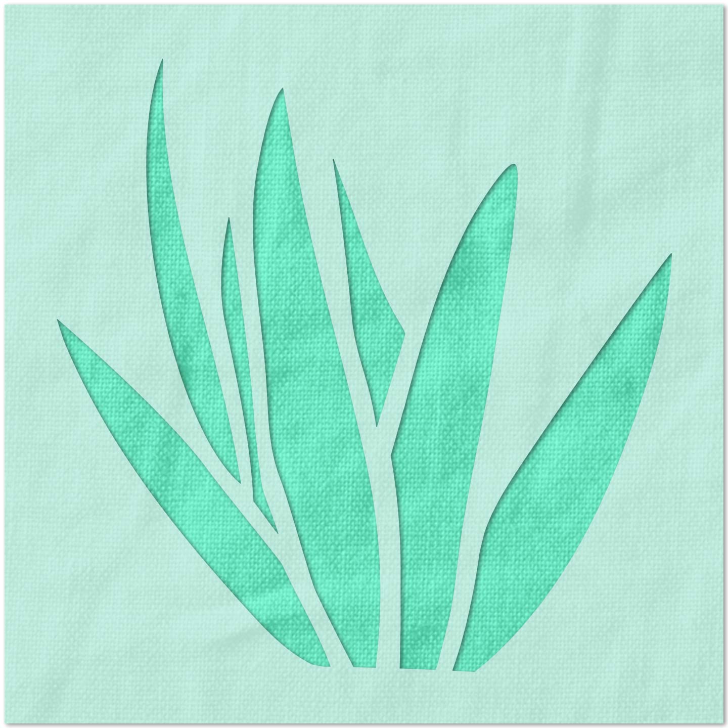 aloe vera plant stencil design