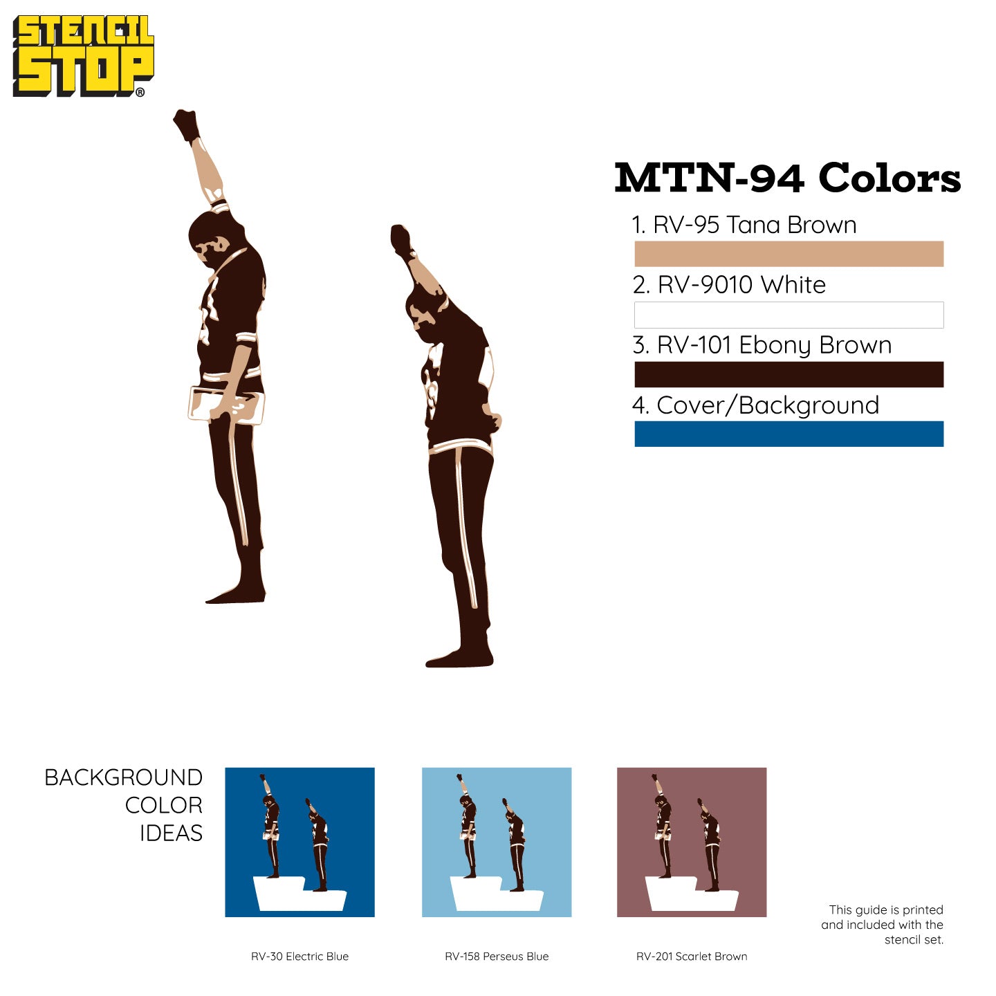 Black Power Fists 1968 Olympics 3 Layer Stencil Set