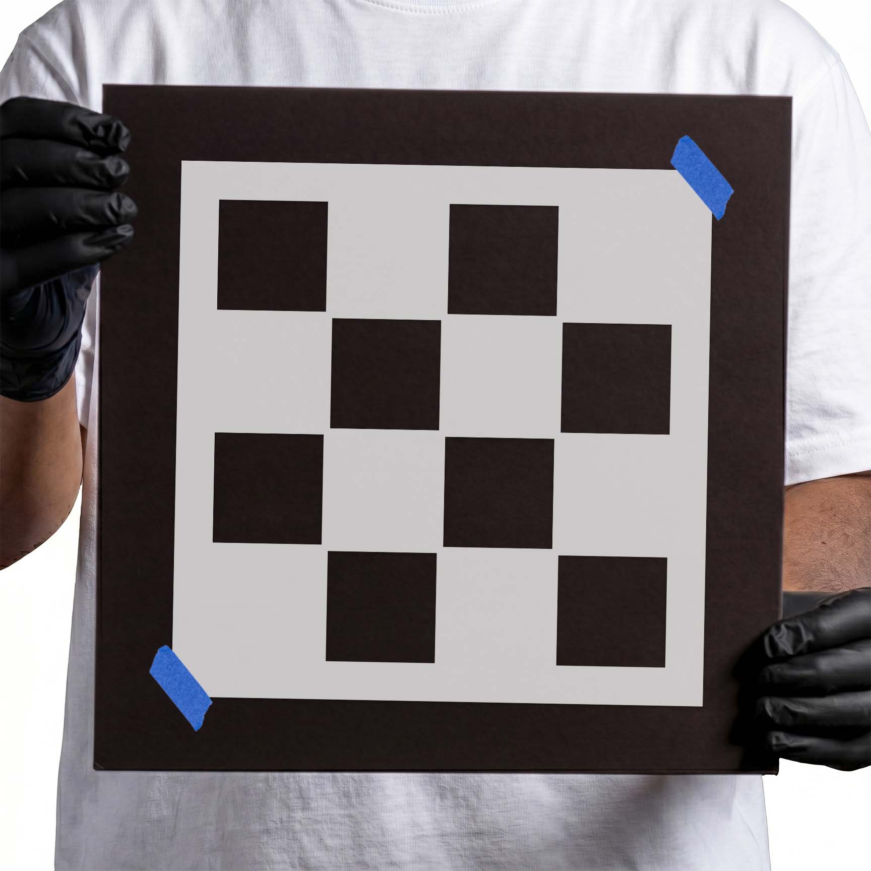 Large bold checkerboard pattern with evenly spaced square blocks