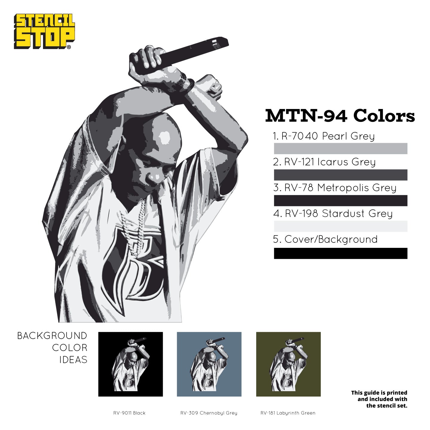 DMX Crossed Arms 4 Layer Stencil Set