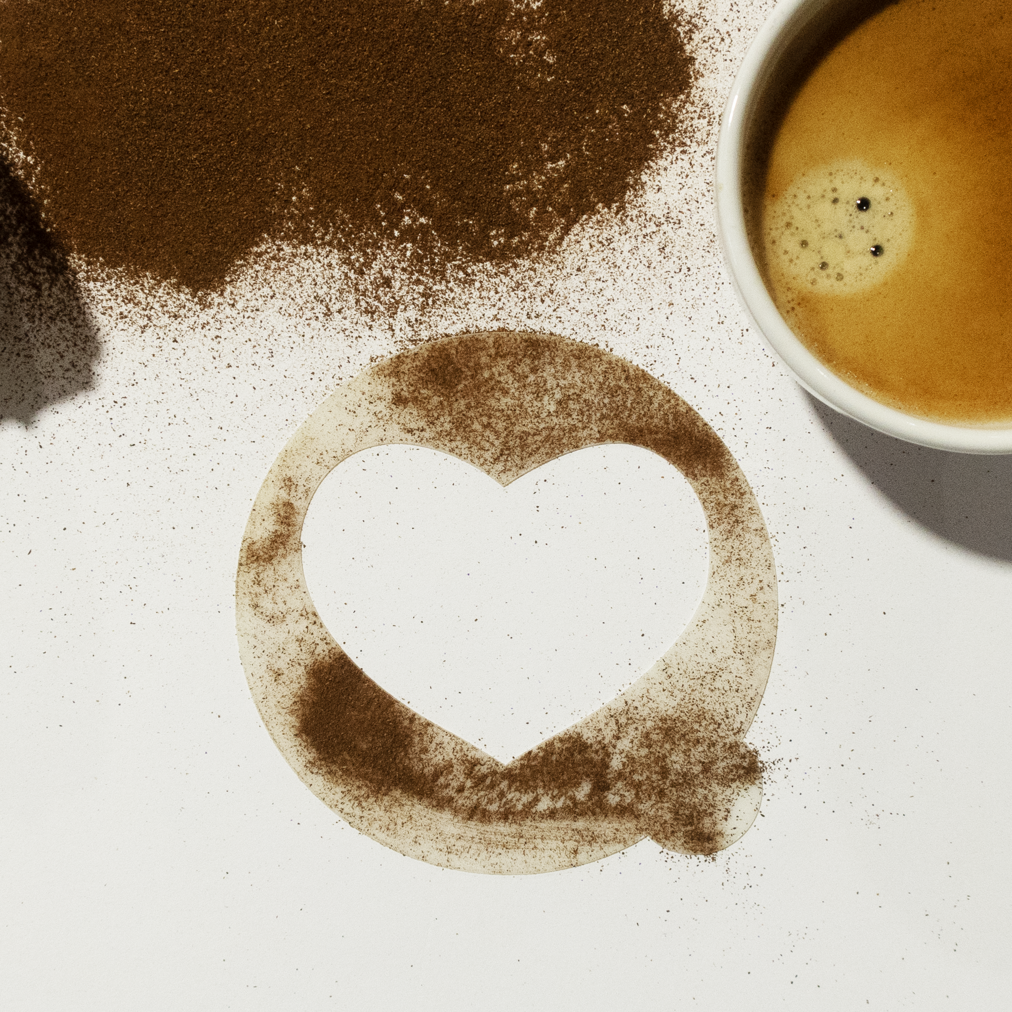 Simple Heart Coffee Stencil