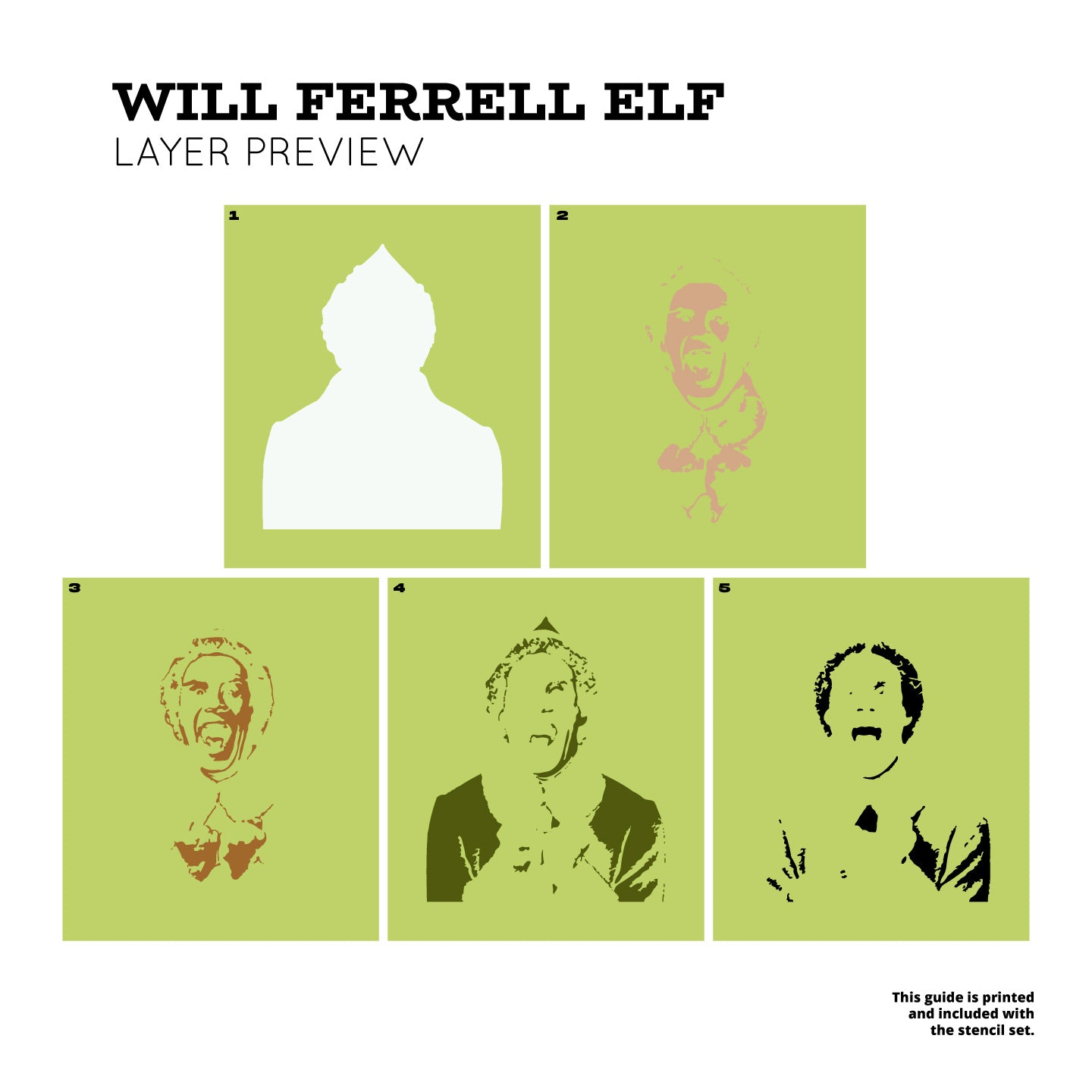 Conjunto de plantillas en capas Will Ferrell "Elf"