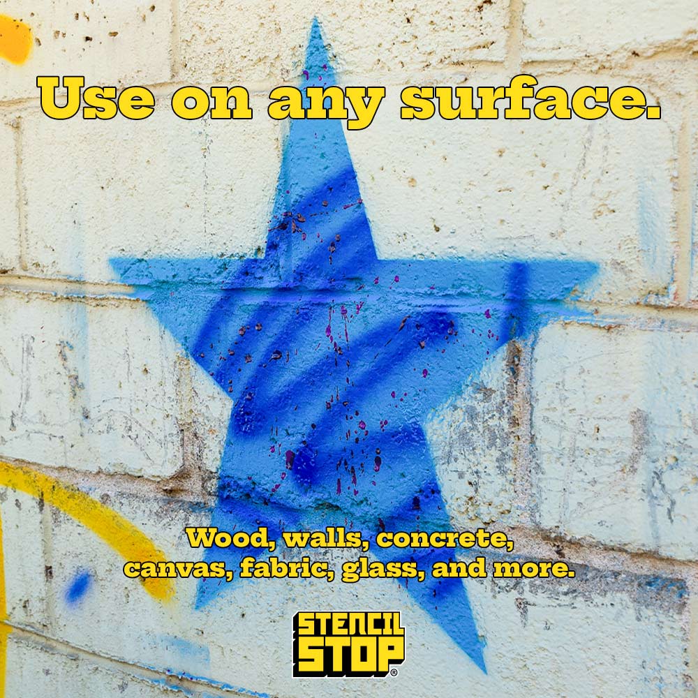 star stencil painted on a wall