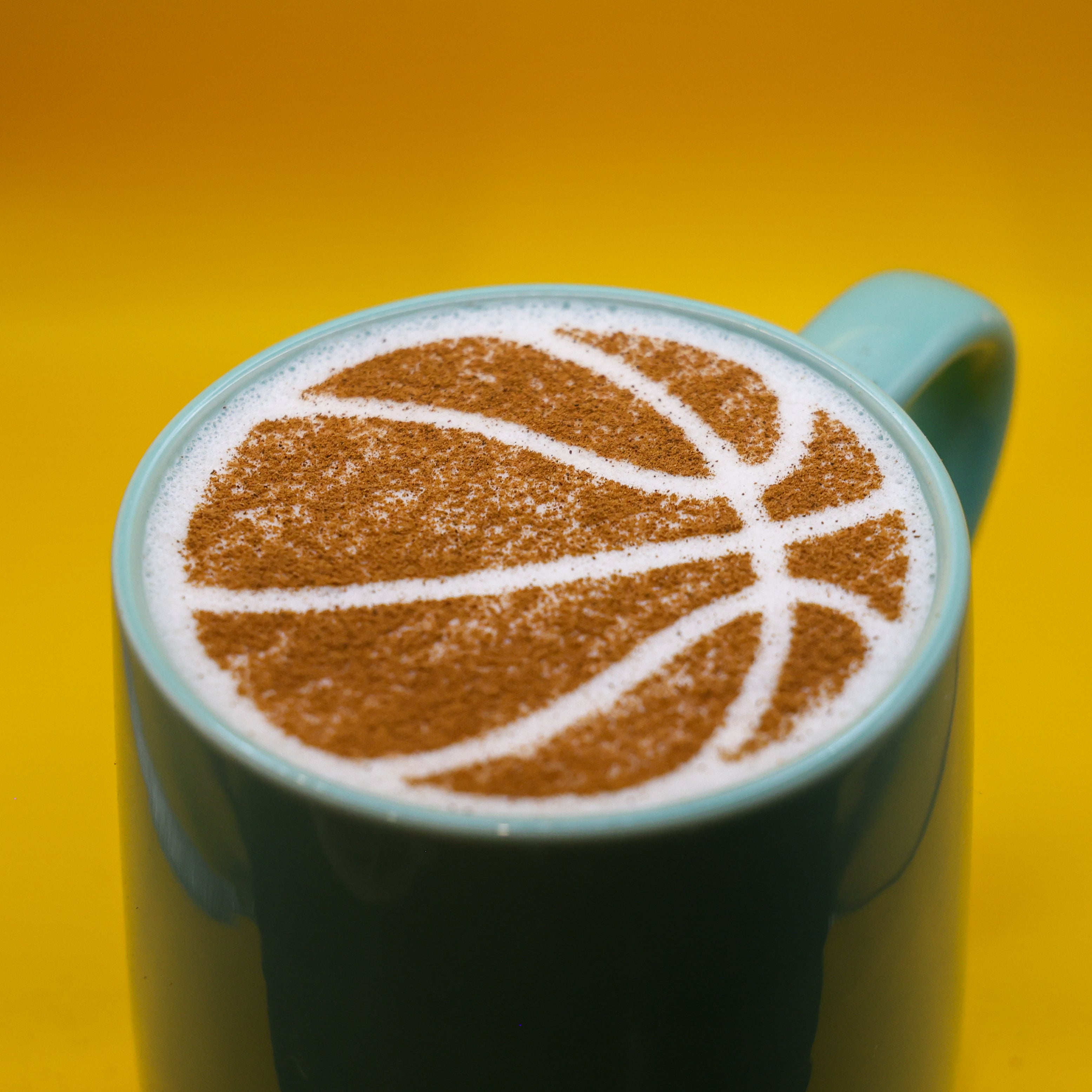 Basketball Coffee Stencil