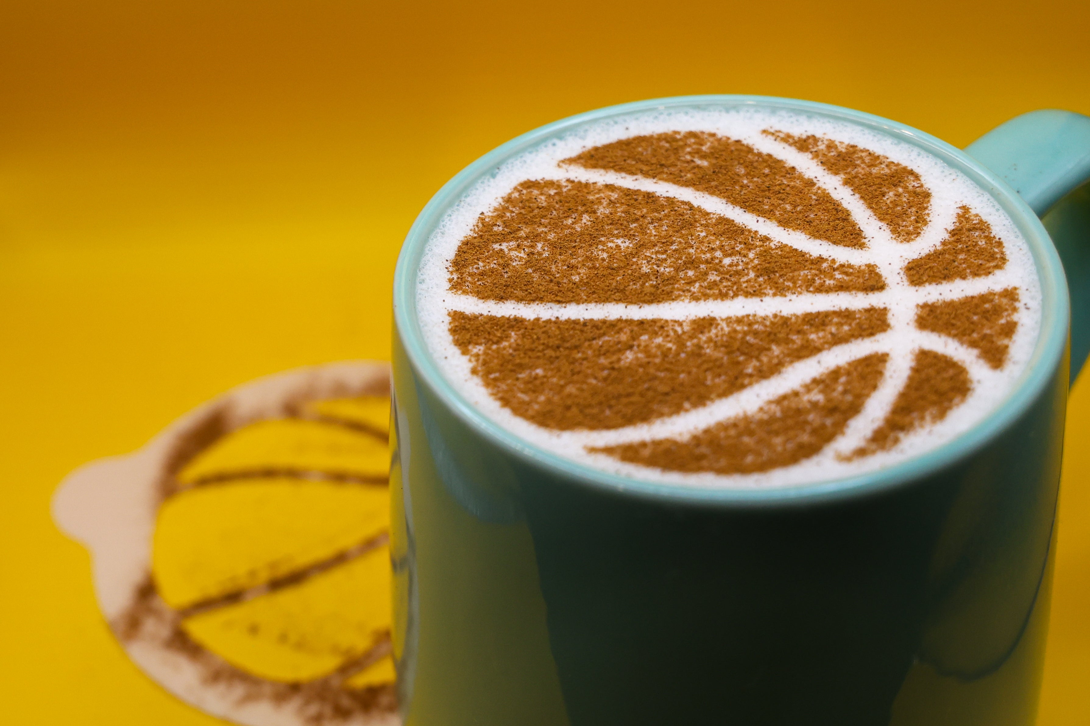 Basketball Coffee Stencil