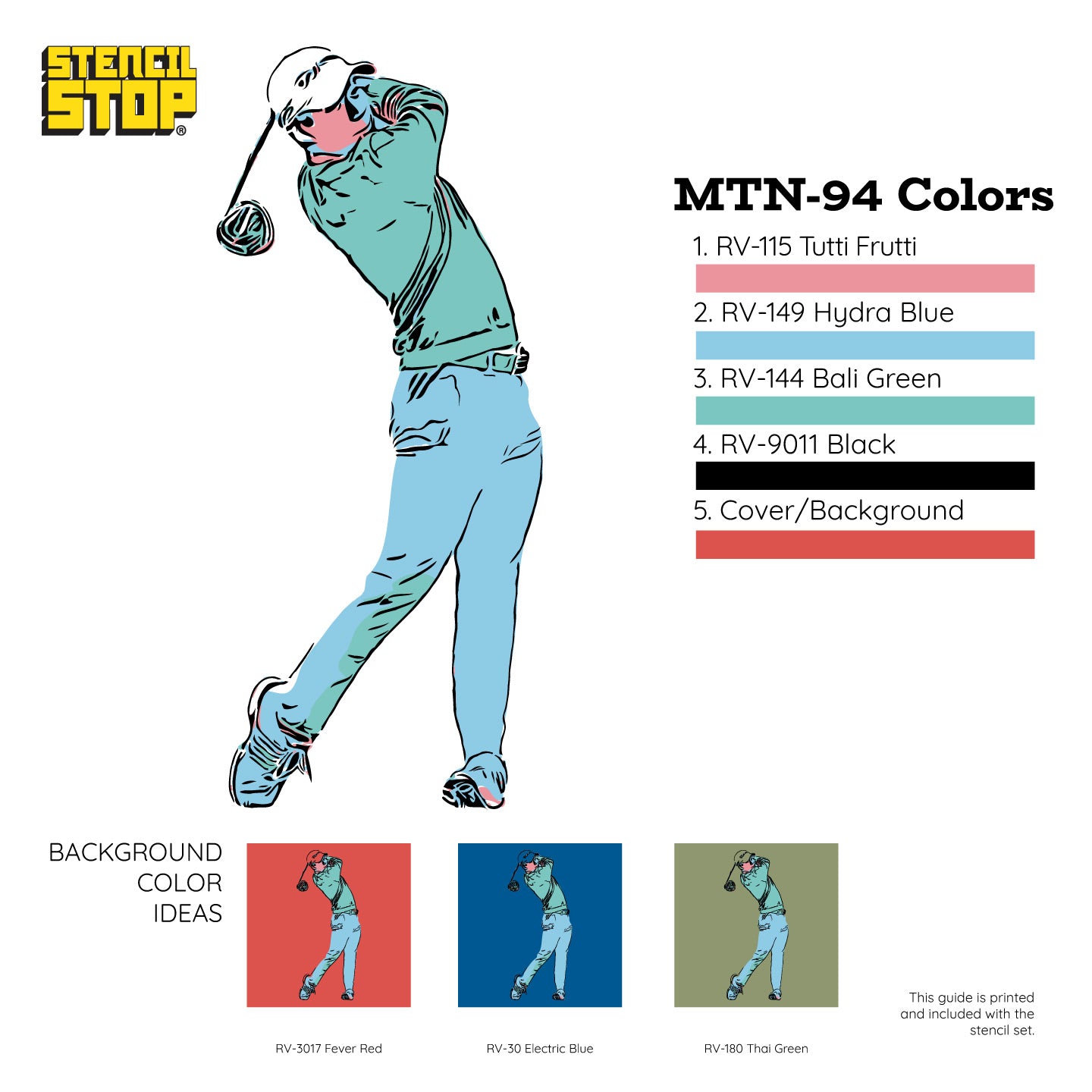 Collin Morikawa 4 layer Stencil Set