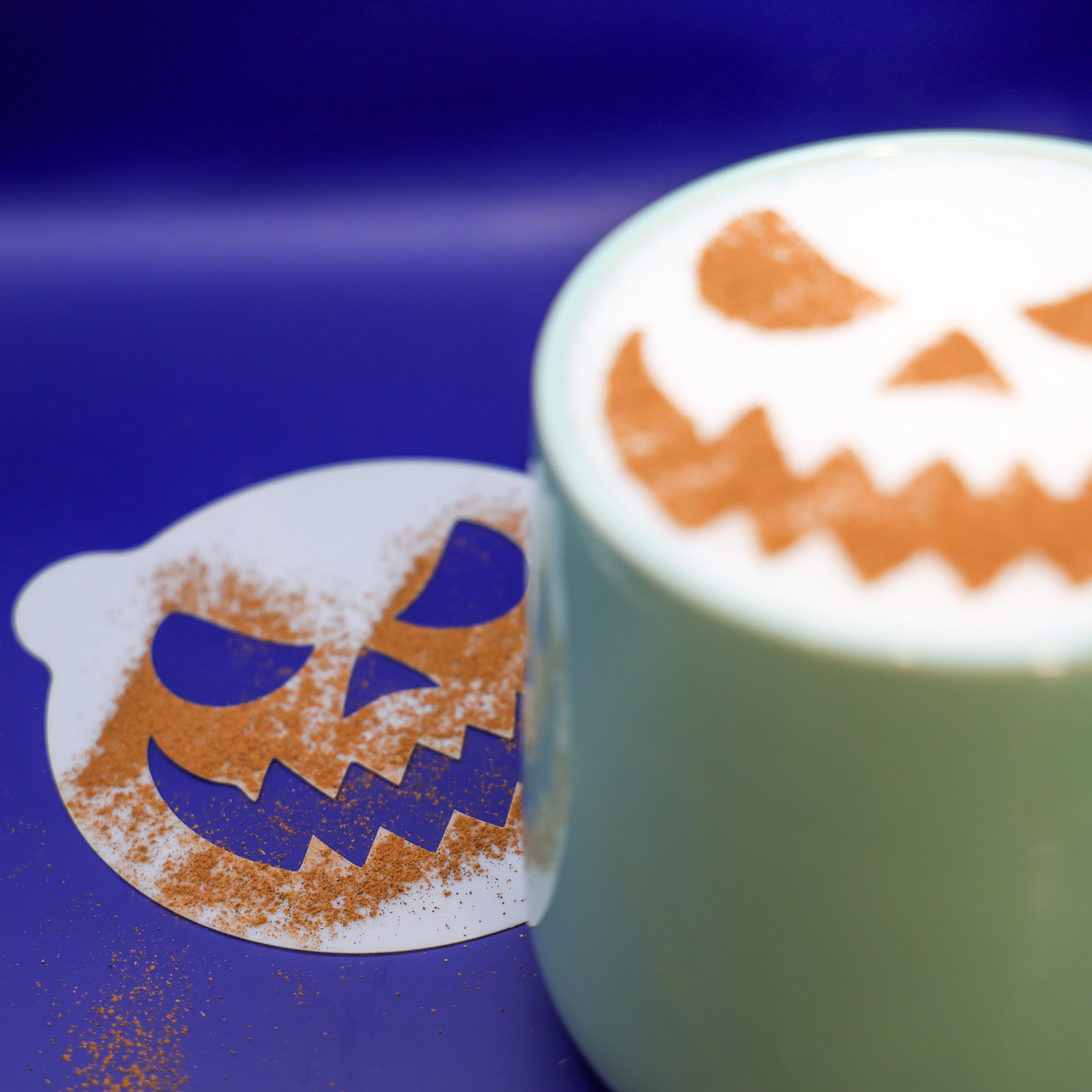 Spooky Pumpkin Coffee Stencils