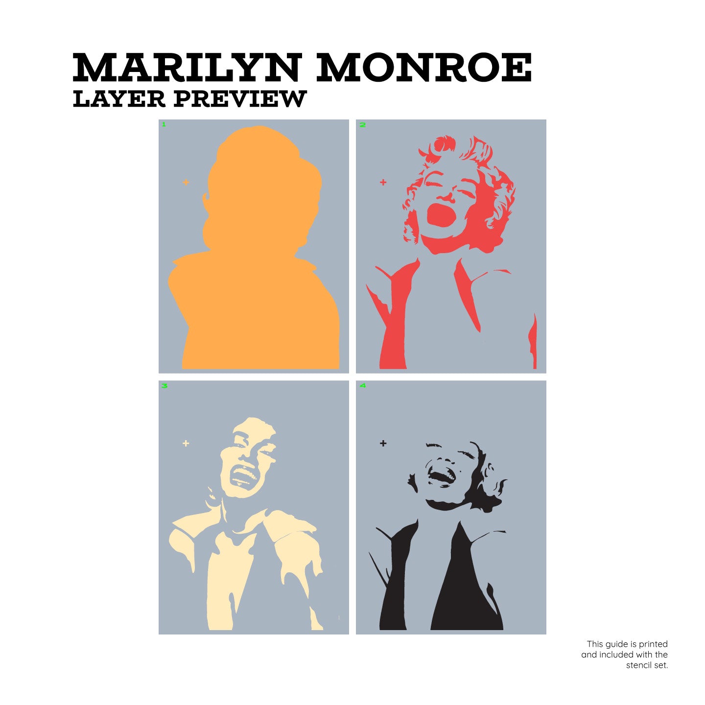 Marilyn Monroe “Forever Classic” Layered Stencil Set