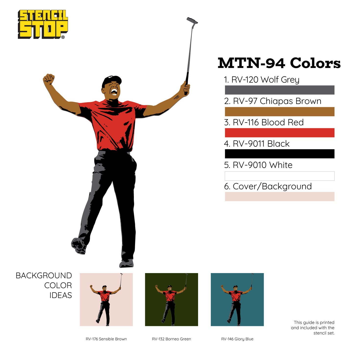 Conjunto de plantillas en capas "Victoria" de Tiger Woods