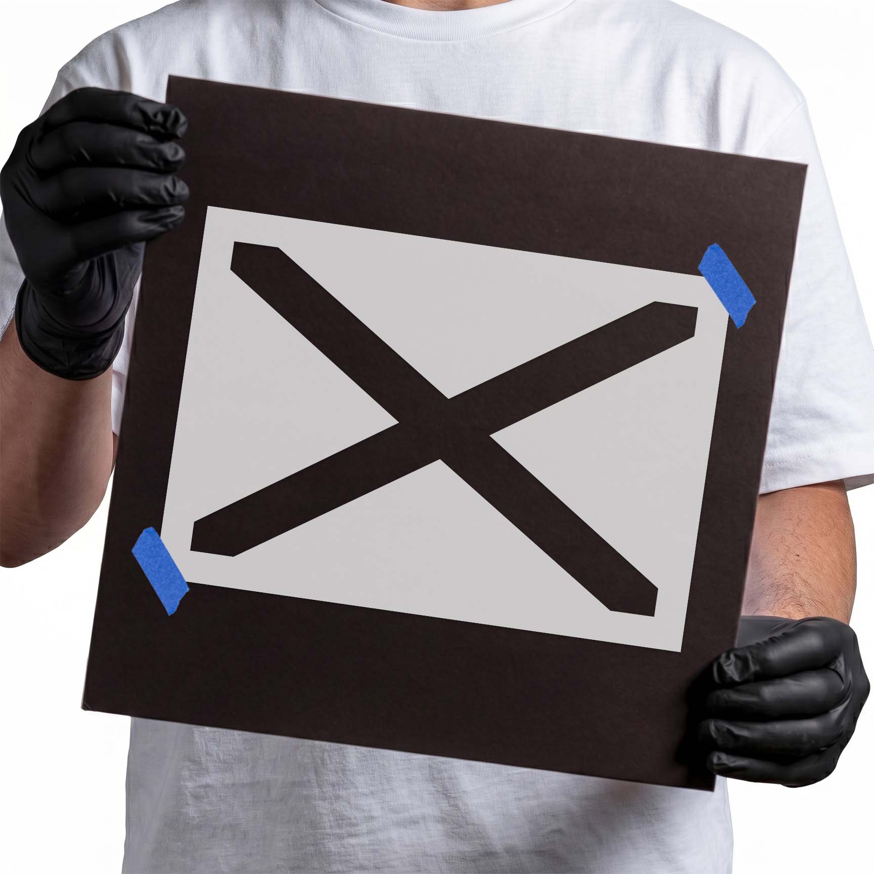 Alabama state flag diagonal cross stencil