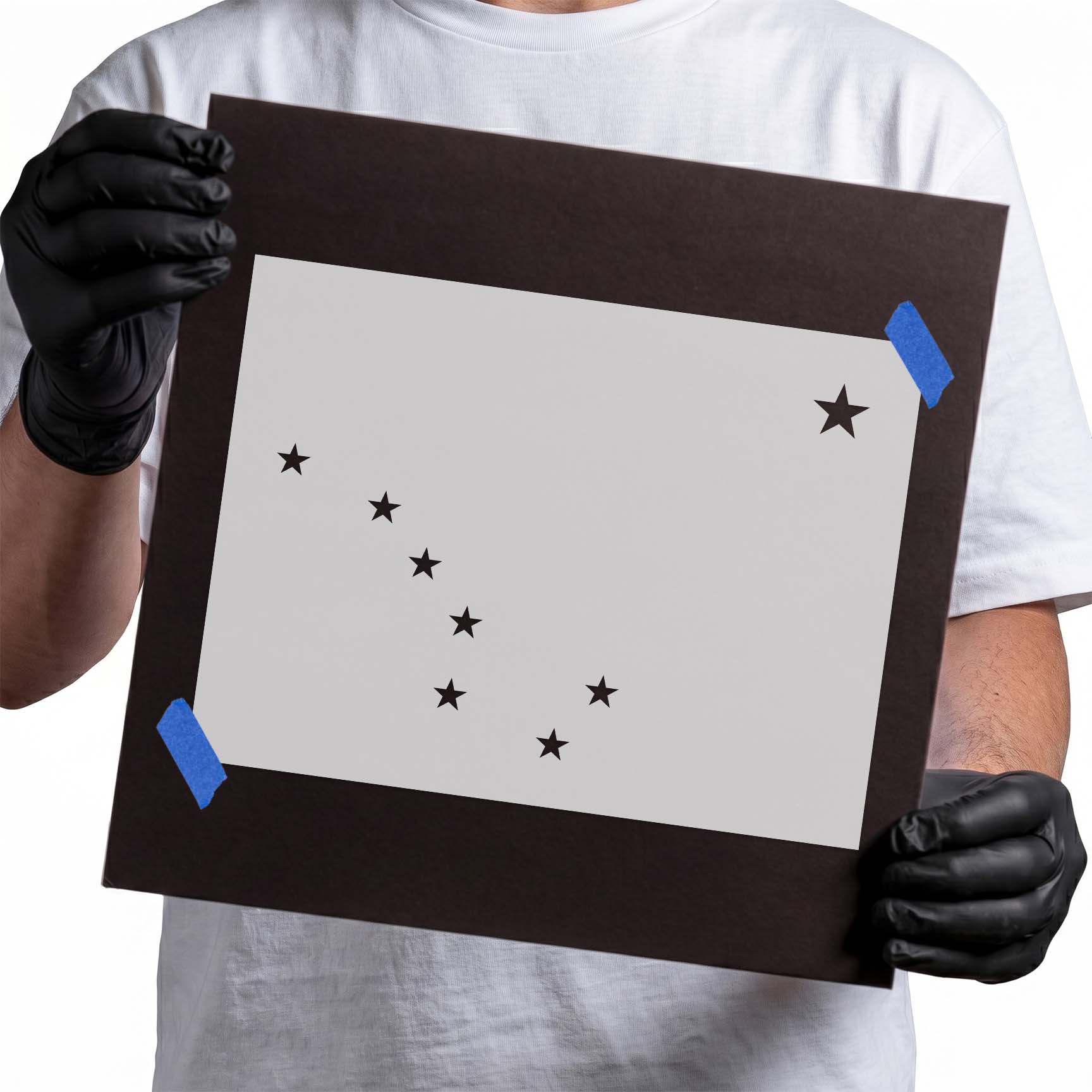 Alaska state flag Big Dipper and North Star stencil design