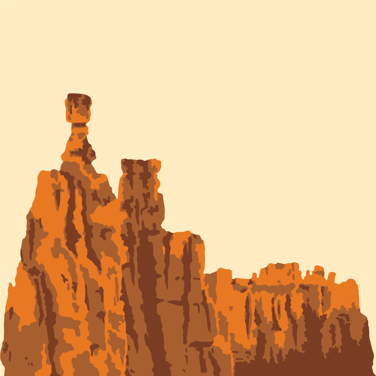 Bryce Canyon National Park Wall Mural Stencil Set