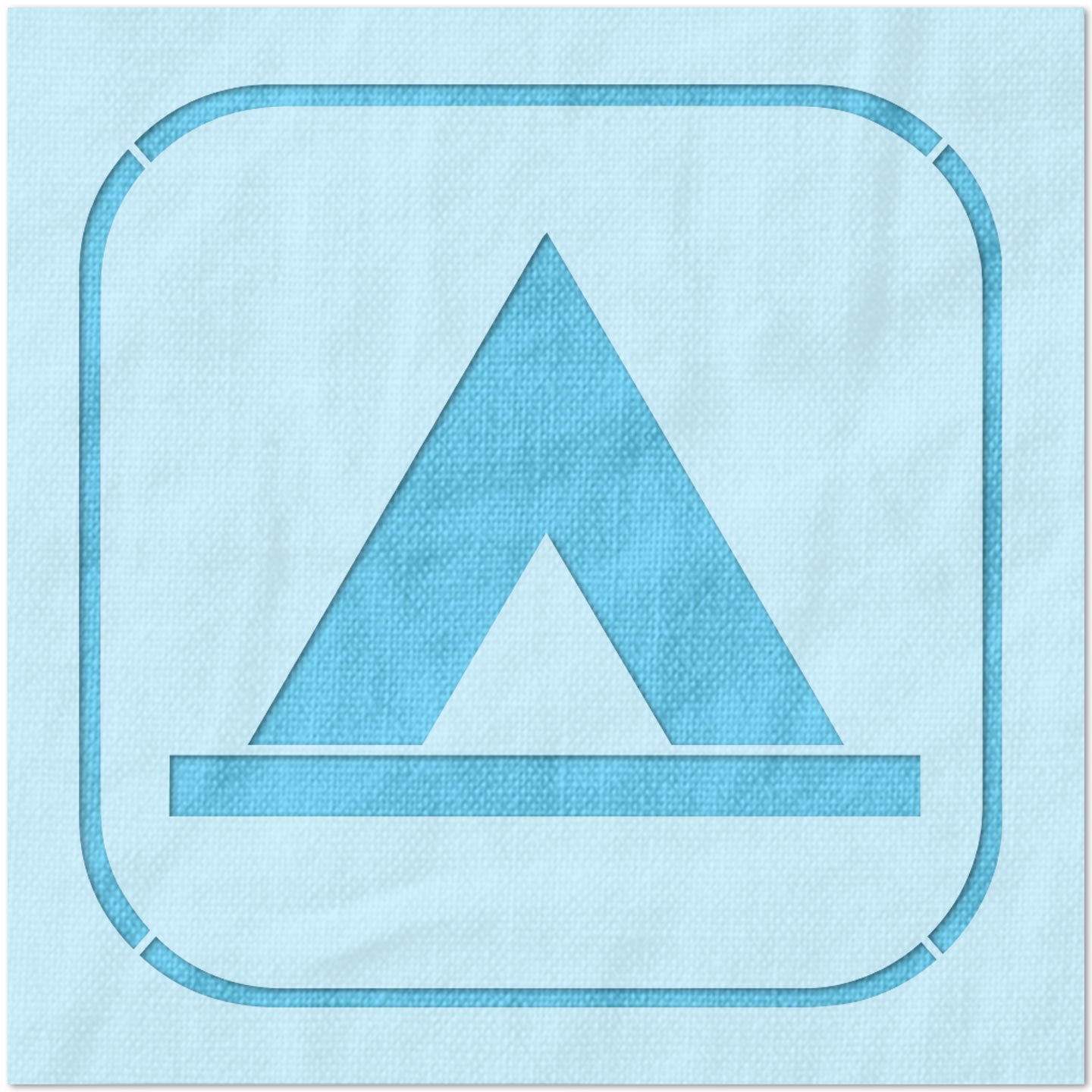 Camping Symbol Stencil