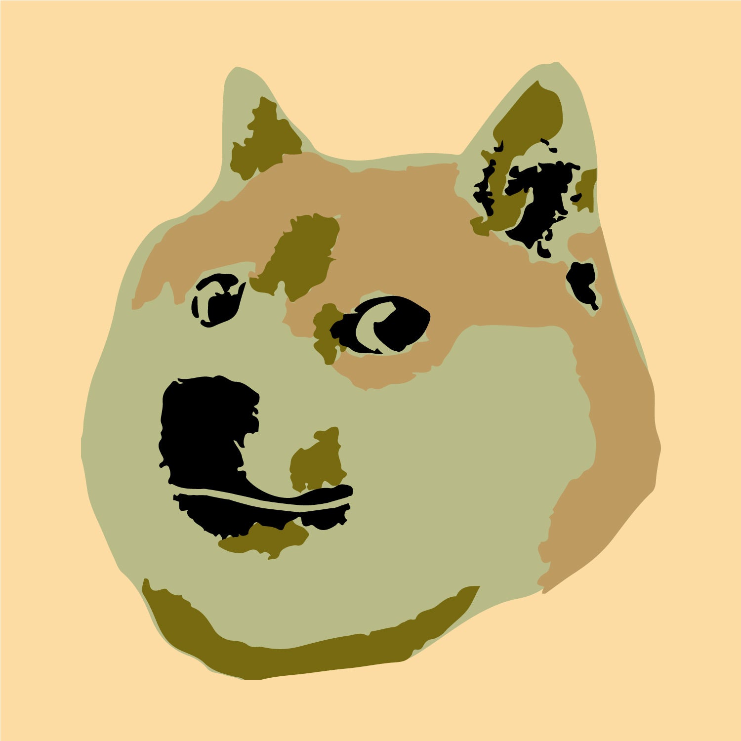 Doge Meme 4 Layer Stencil Set