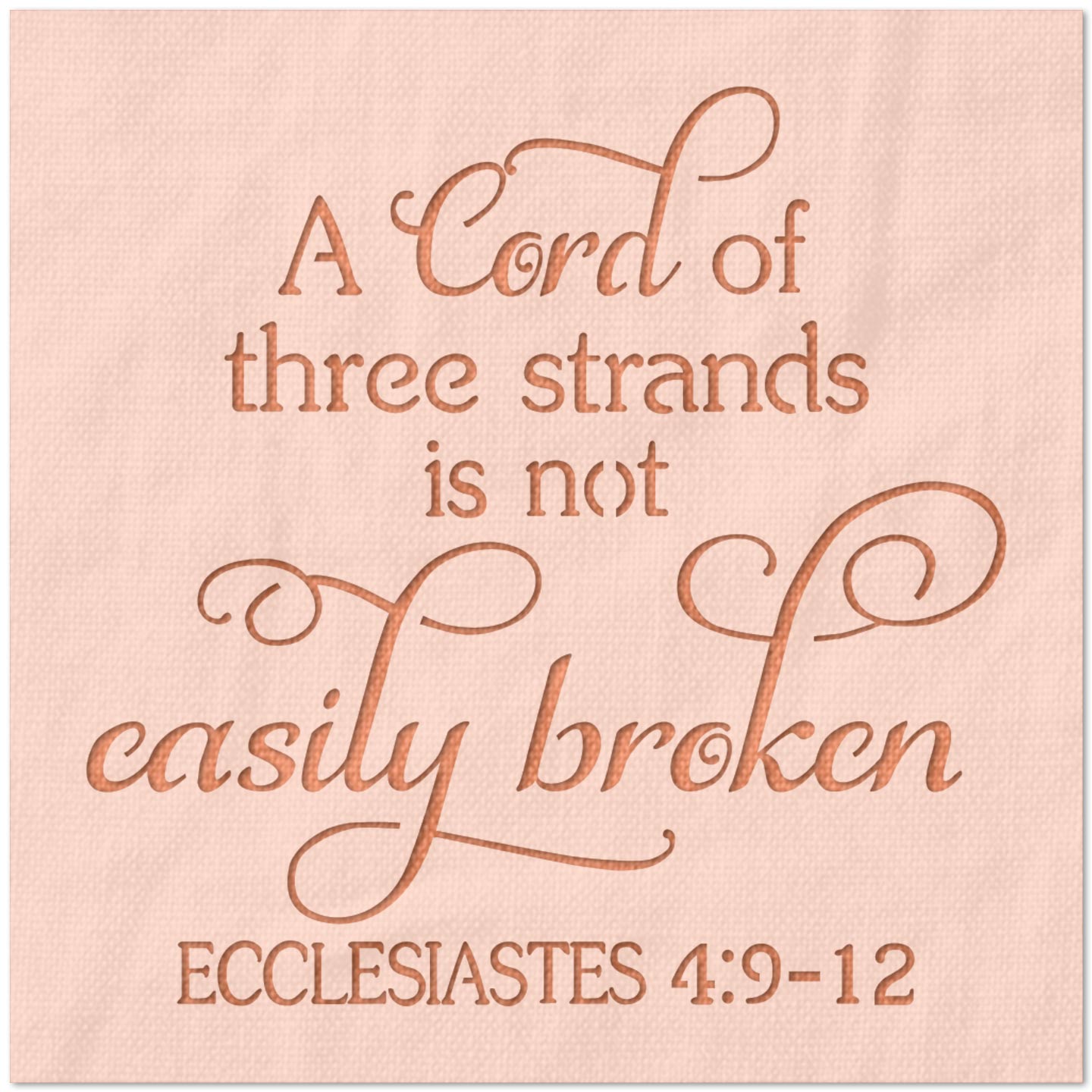 Ecclesiastes 4:9-12 Stencil