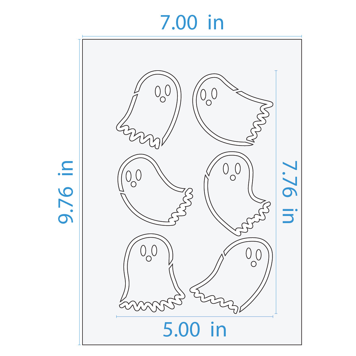 Halloween Ghosts Stencil