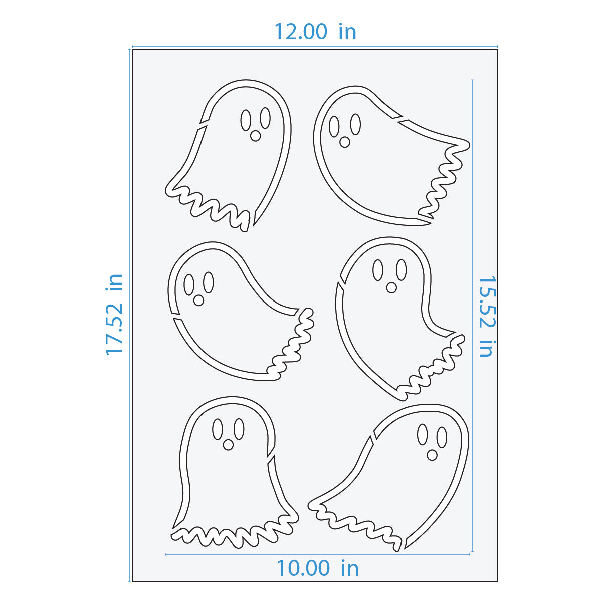 Halloween Ghosts Stencil