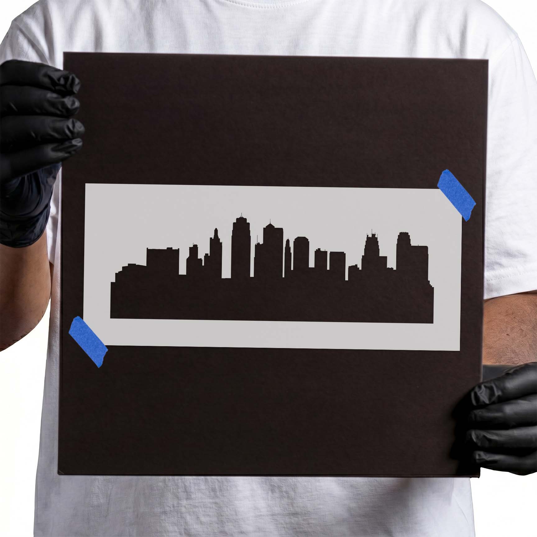 Kansas City Skyline Stencil