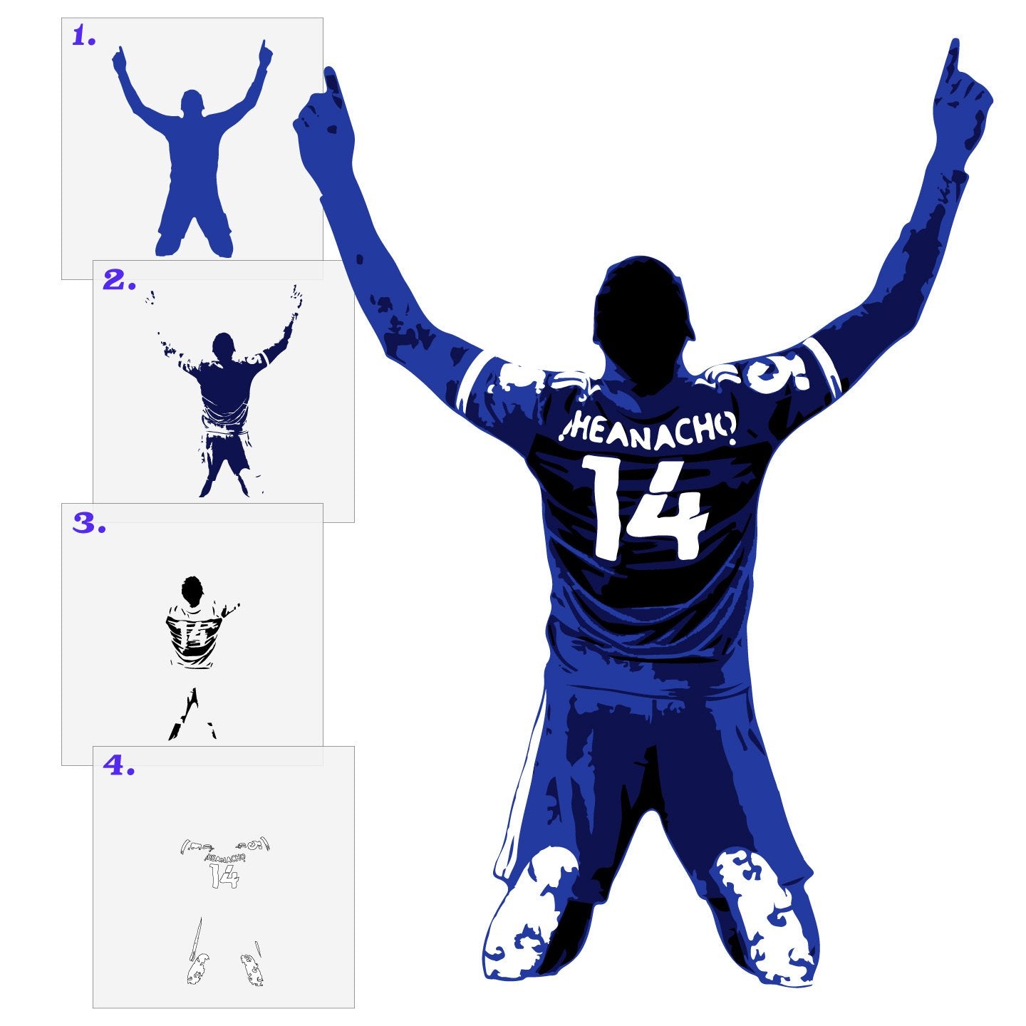 Kelechi Iheanacho Layered Stencil Set