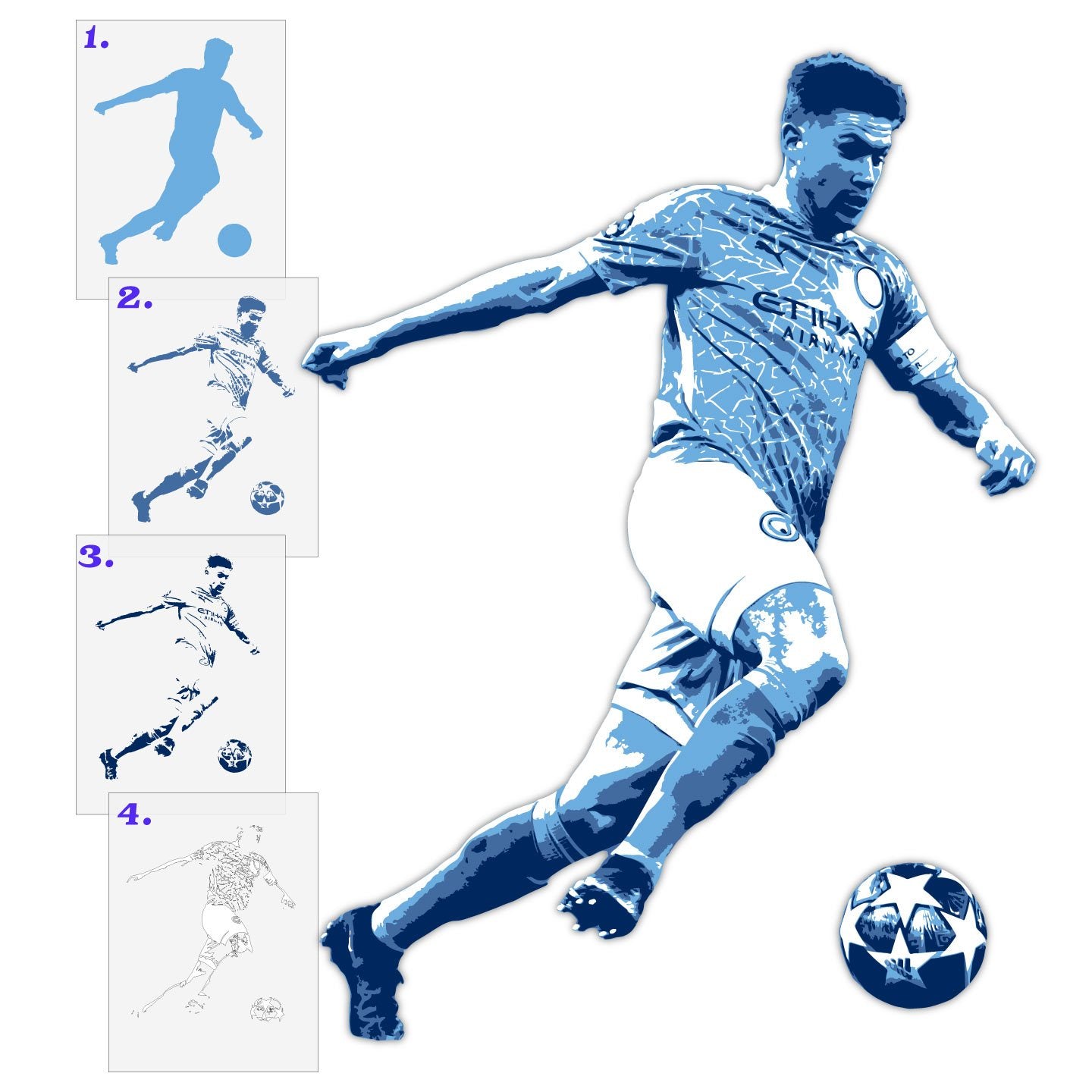 Kevin De Bruyne Layered Stencil Set