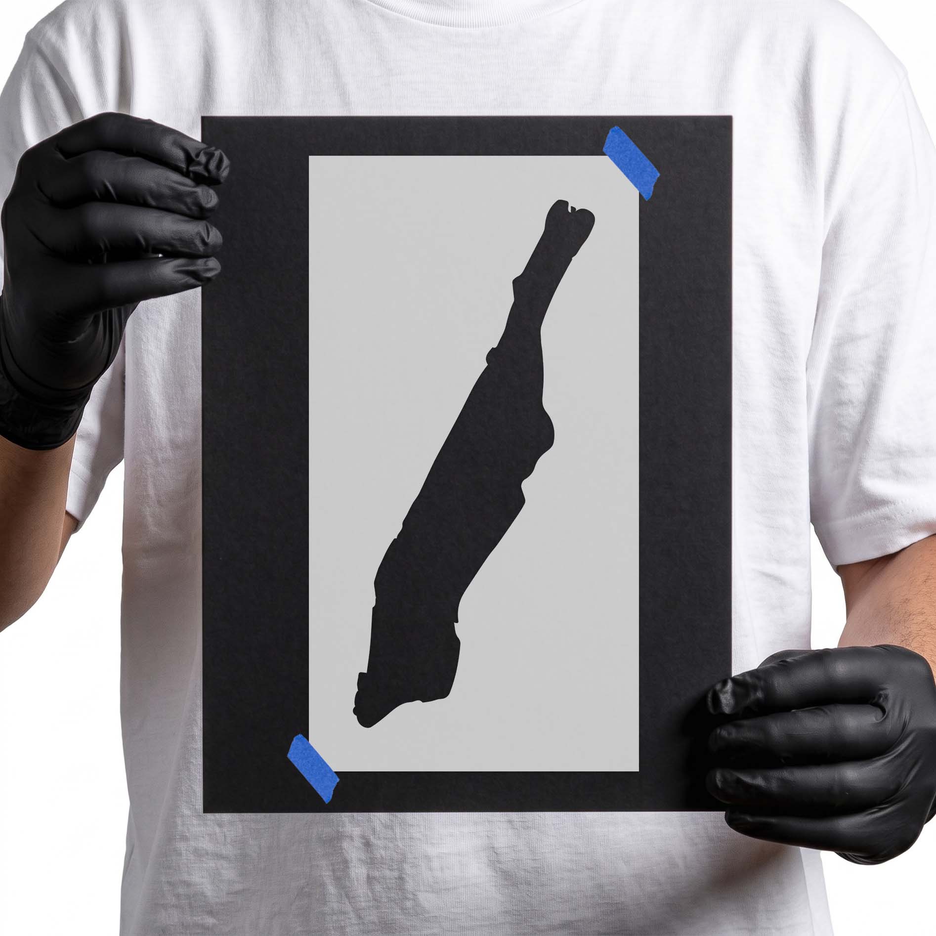 Manhattan geographic outline stencil for New York themed crafts