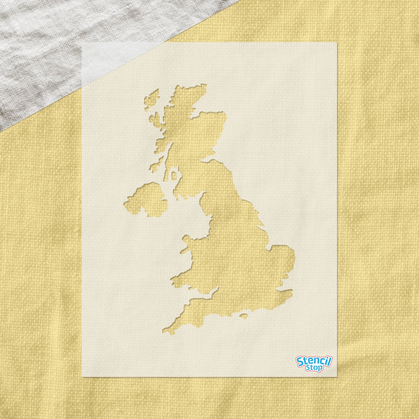 United Kingdom Outline Stencil