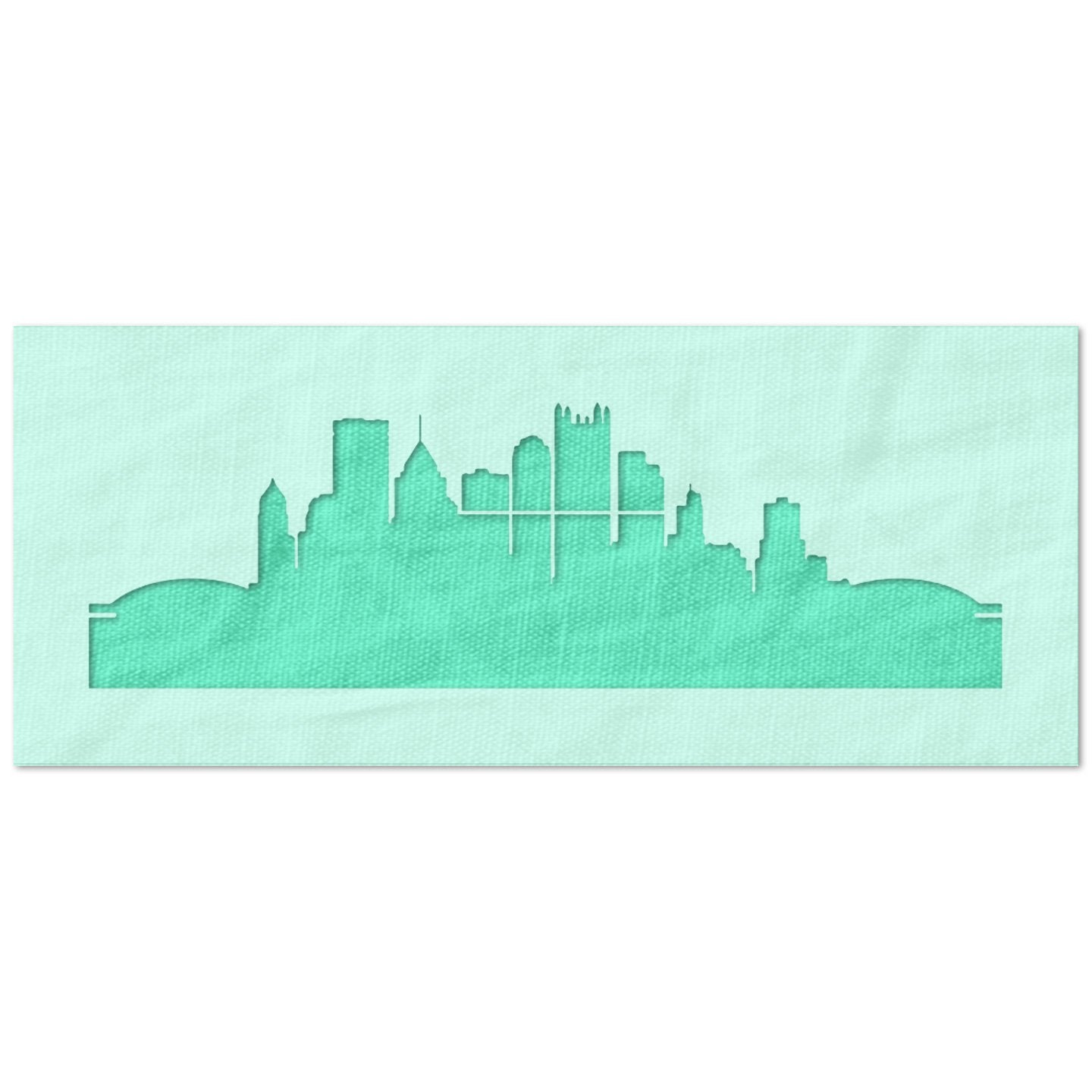 Pittsburgh City Skyline Stencil