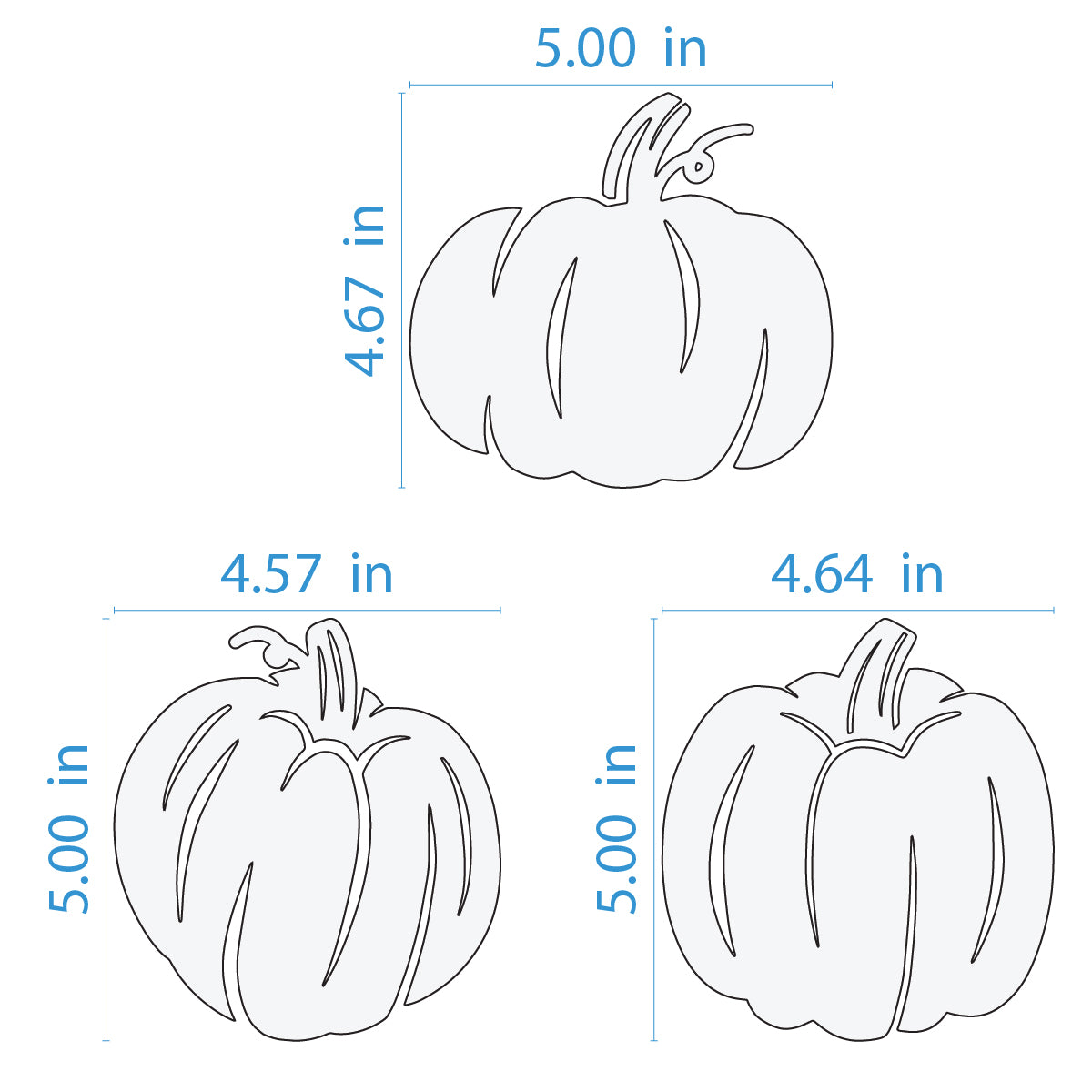 Reverse Pumpkins Stencil Set