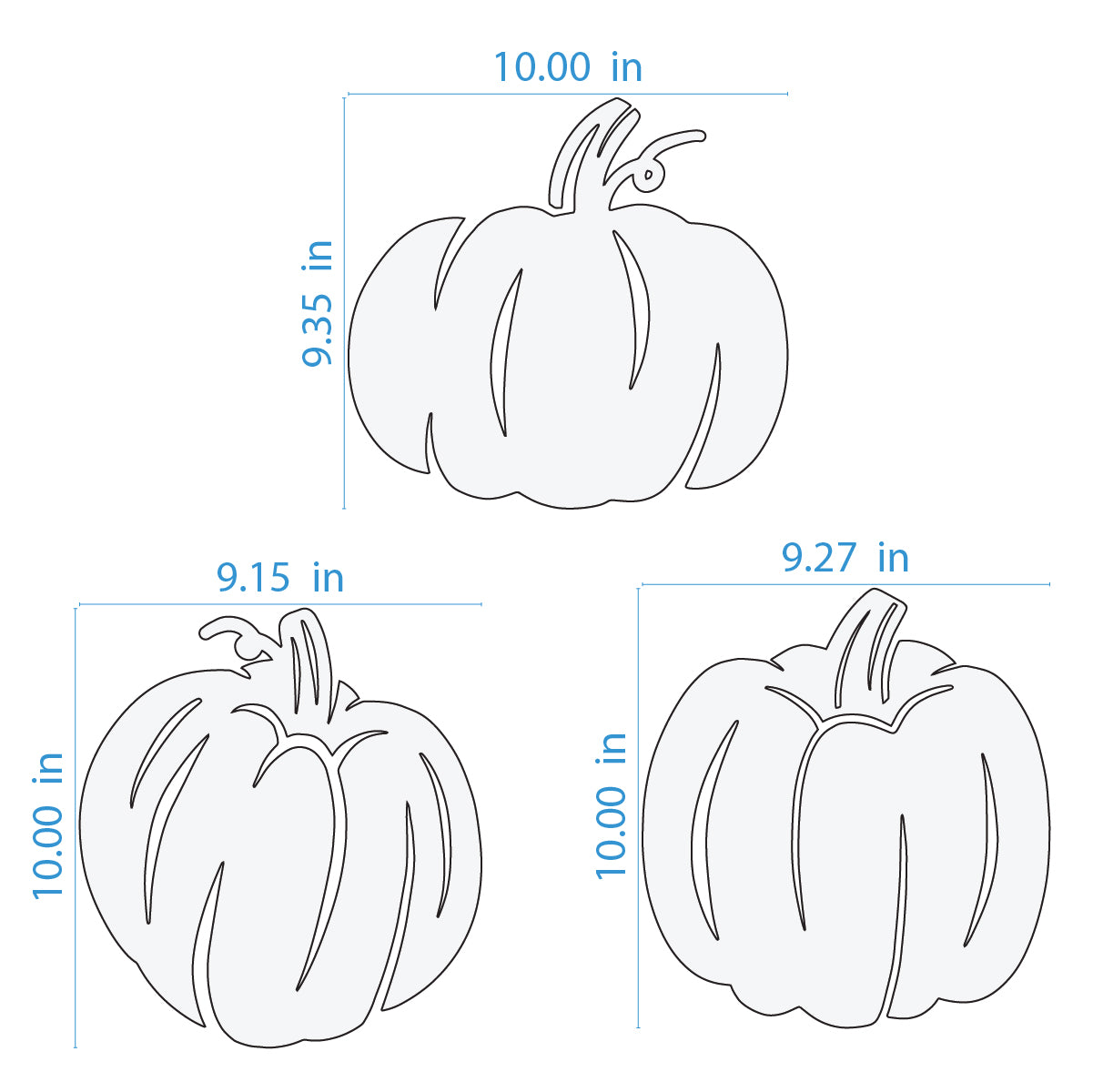 Reverse Pumpkins Stencil Set