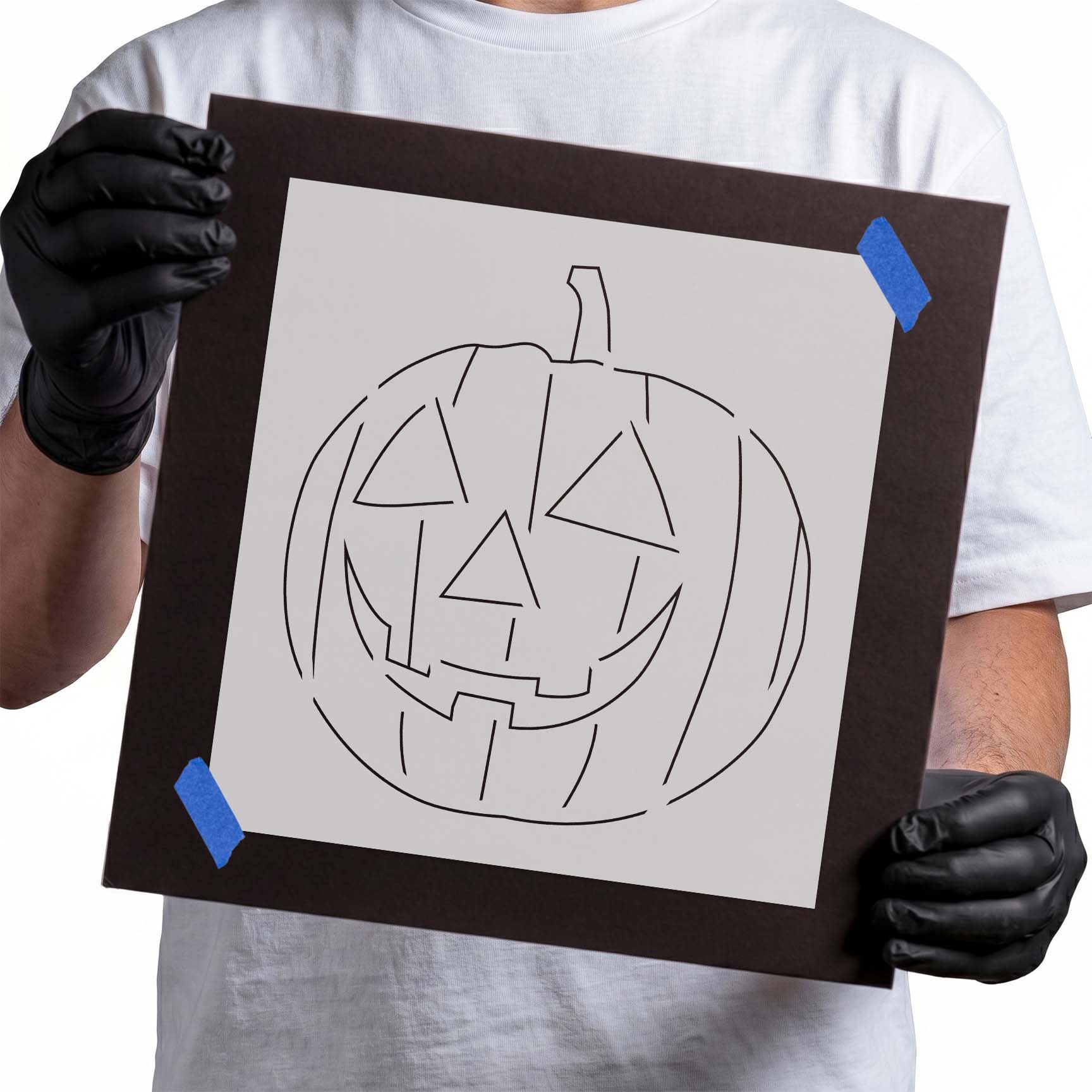 Smiling Jack O Lantern Pumpkin Stencil