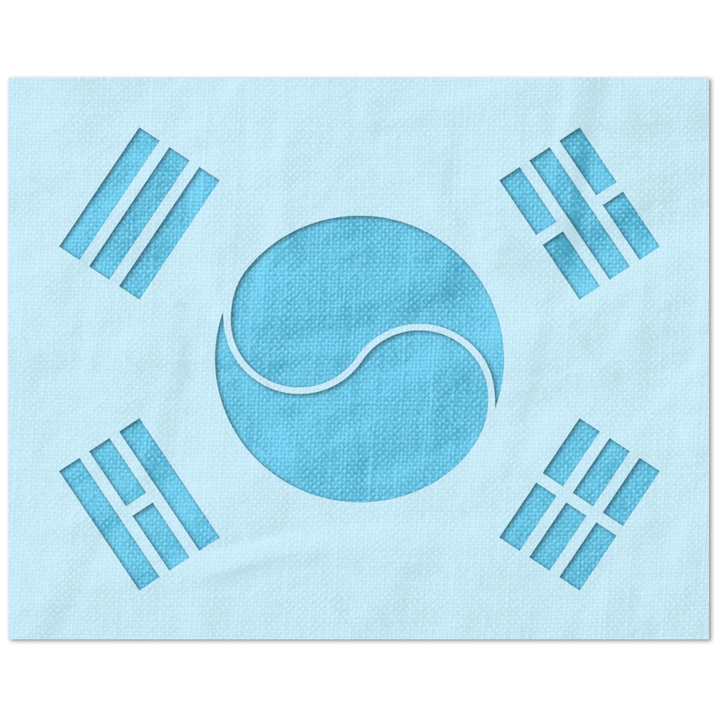 South Korean Flag Stencil