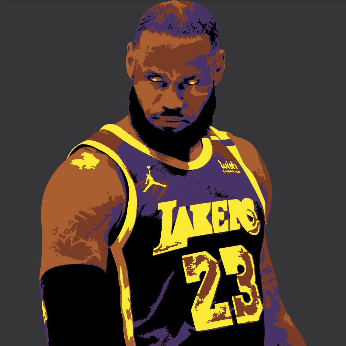 Lebron James "Staring" Layered Stencil Set