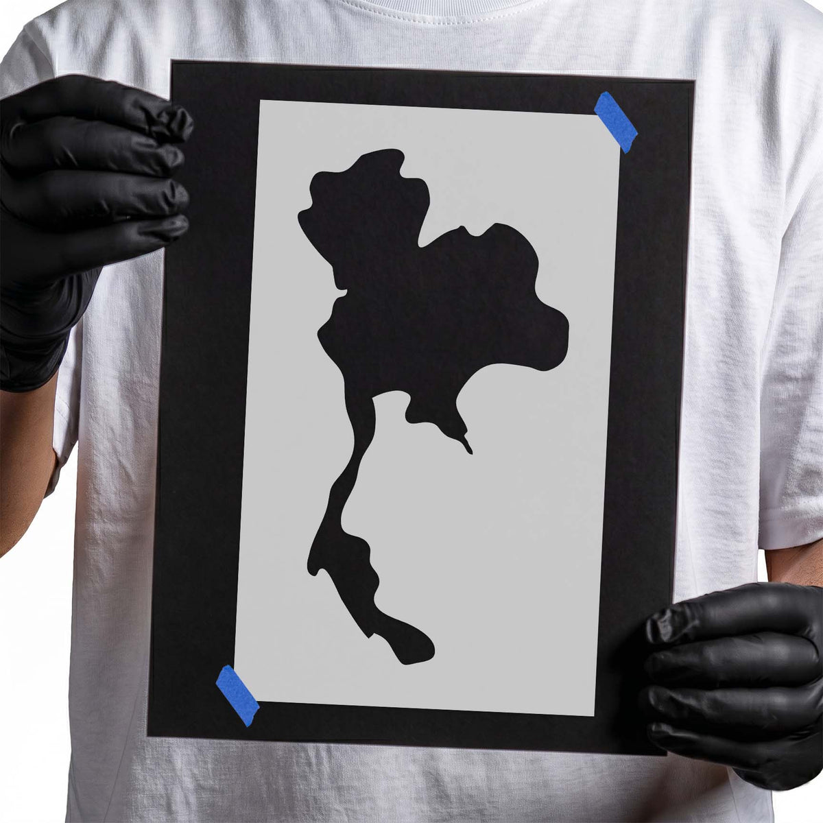 Thailand map stencil featuring the country's distinctive geographic silhouette