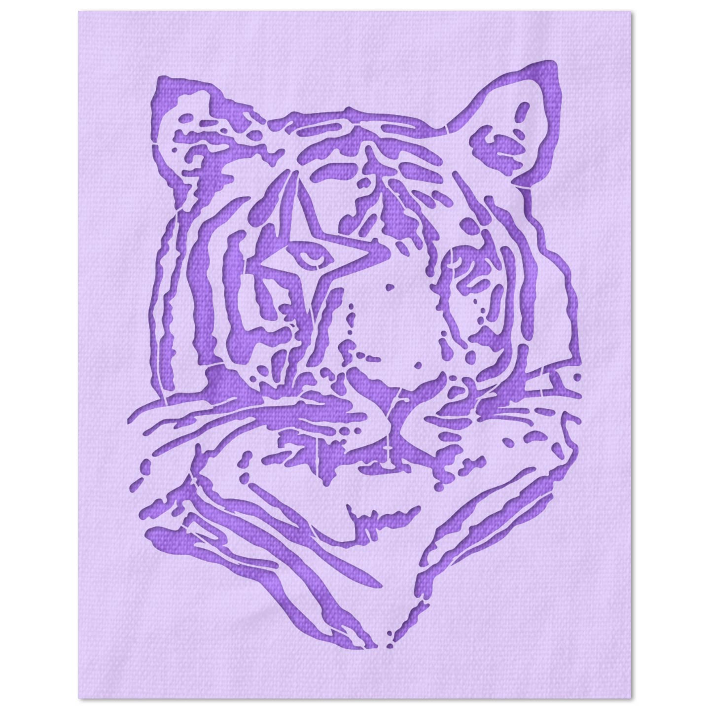 Tiger Head Stencil