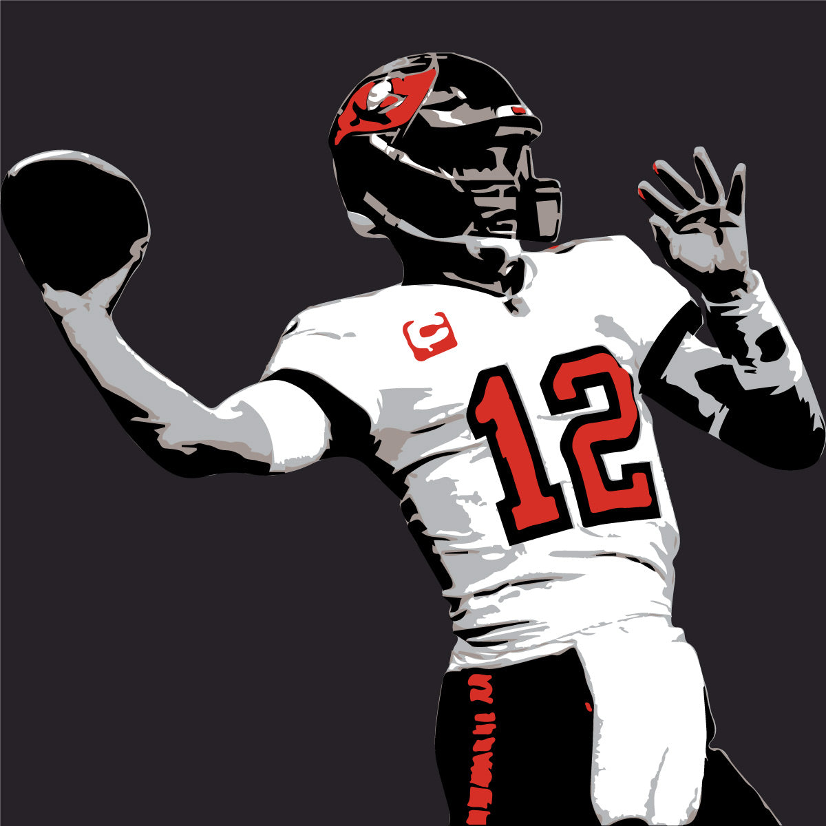 Tom Brady "Bucs" Layered Stencil Set Stencil Stop