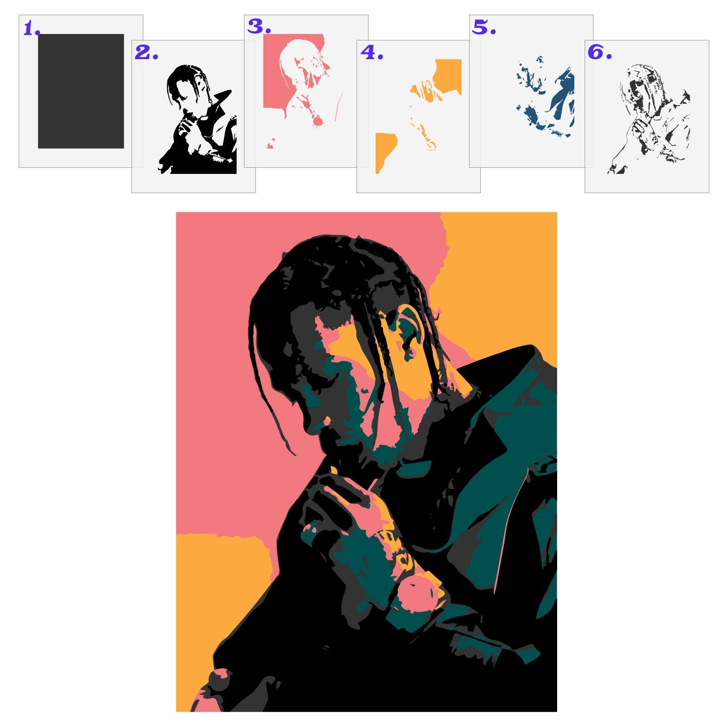 Travis Scott Layered Stencil Set