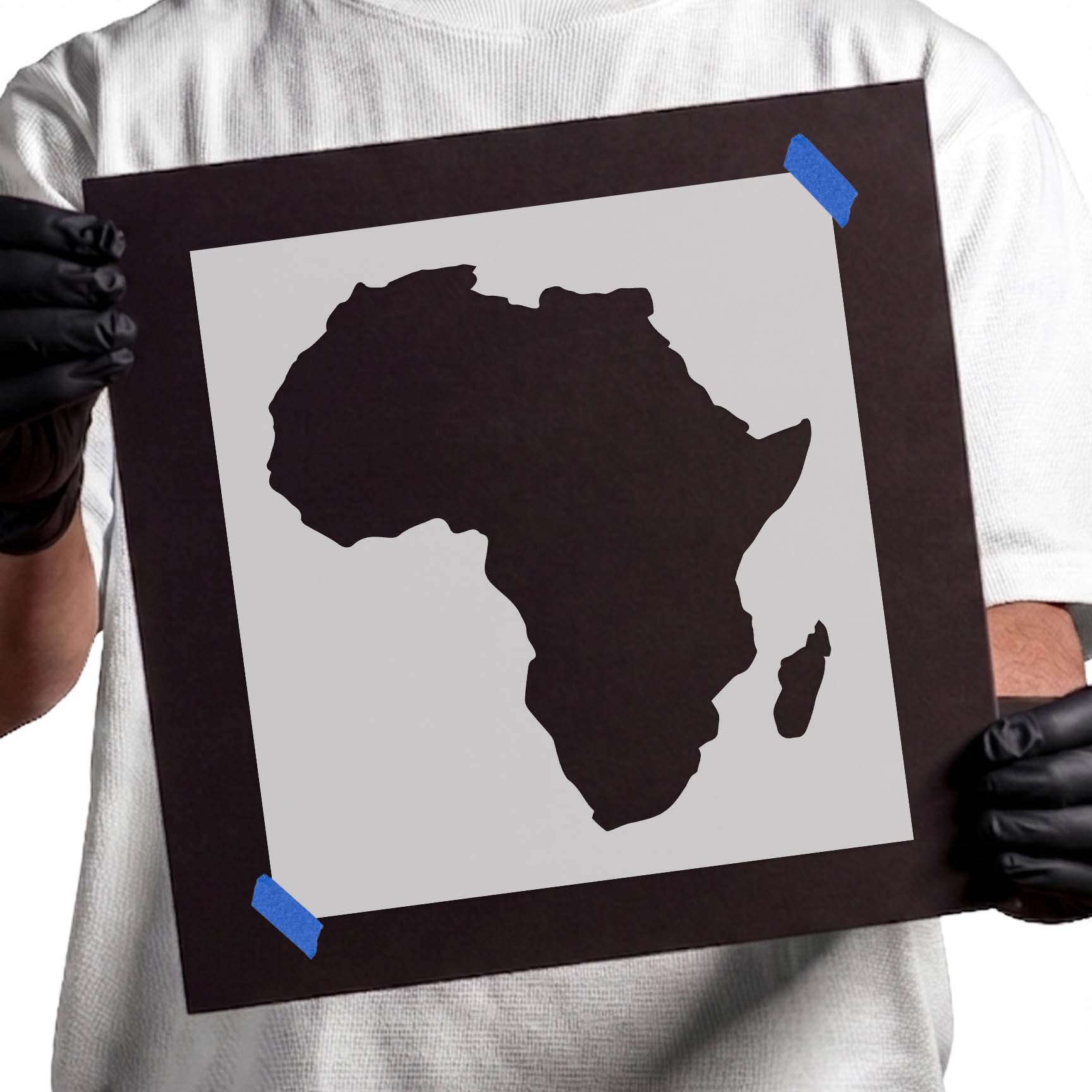 Africa Shape Stencil