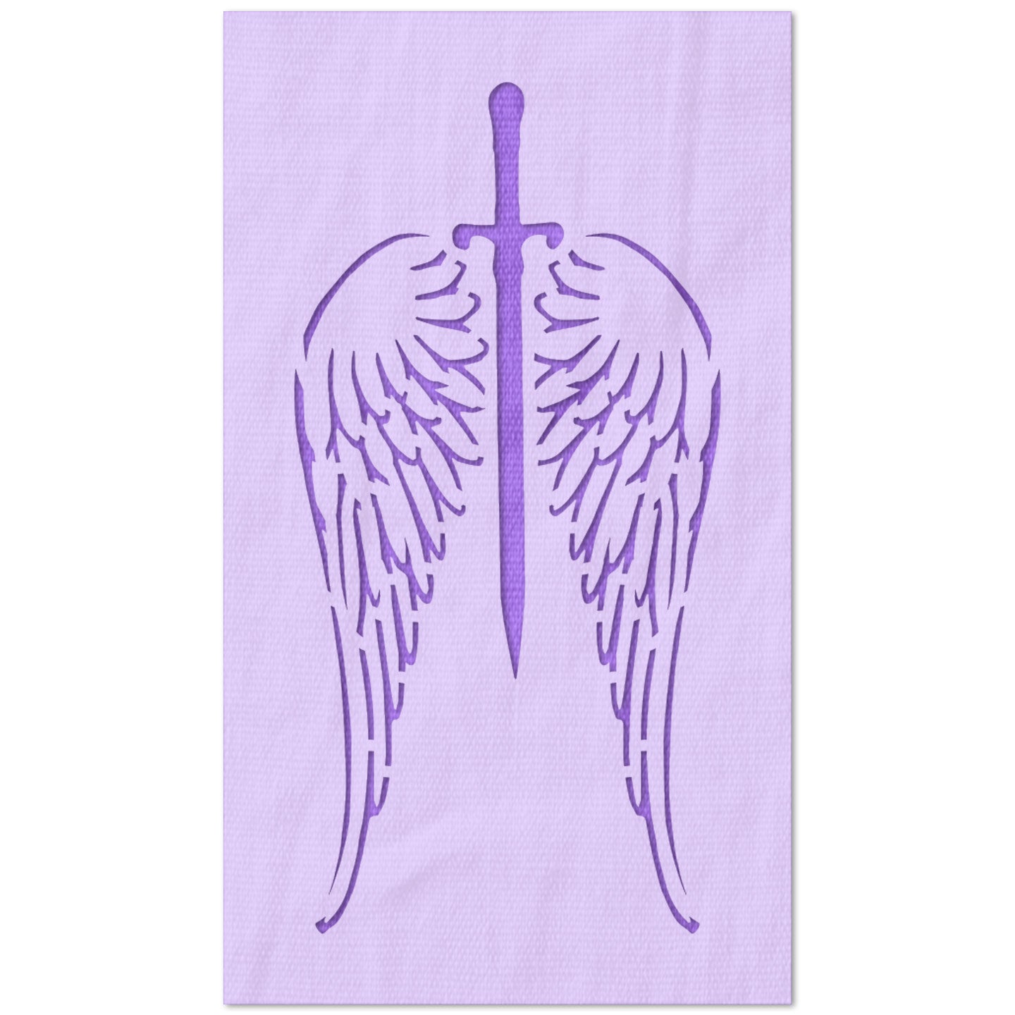 Angel Wings and Sword Stencil