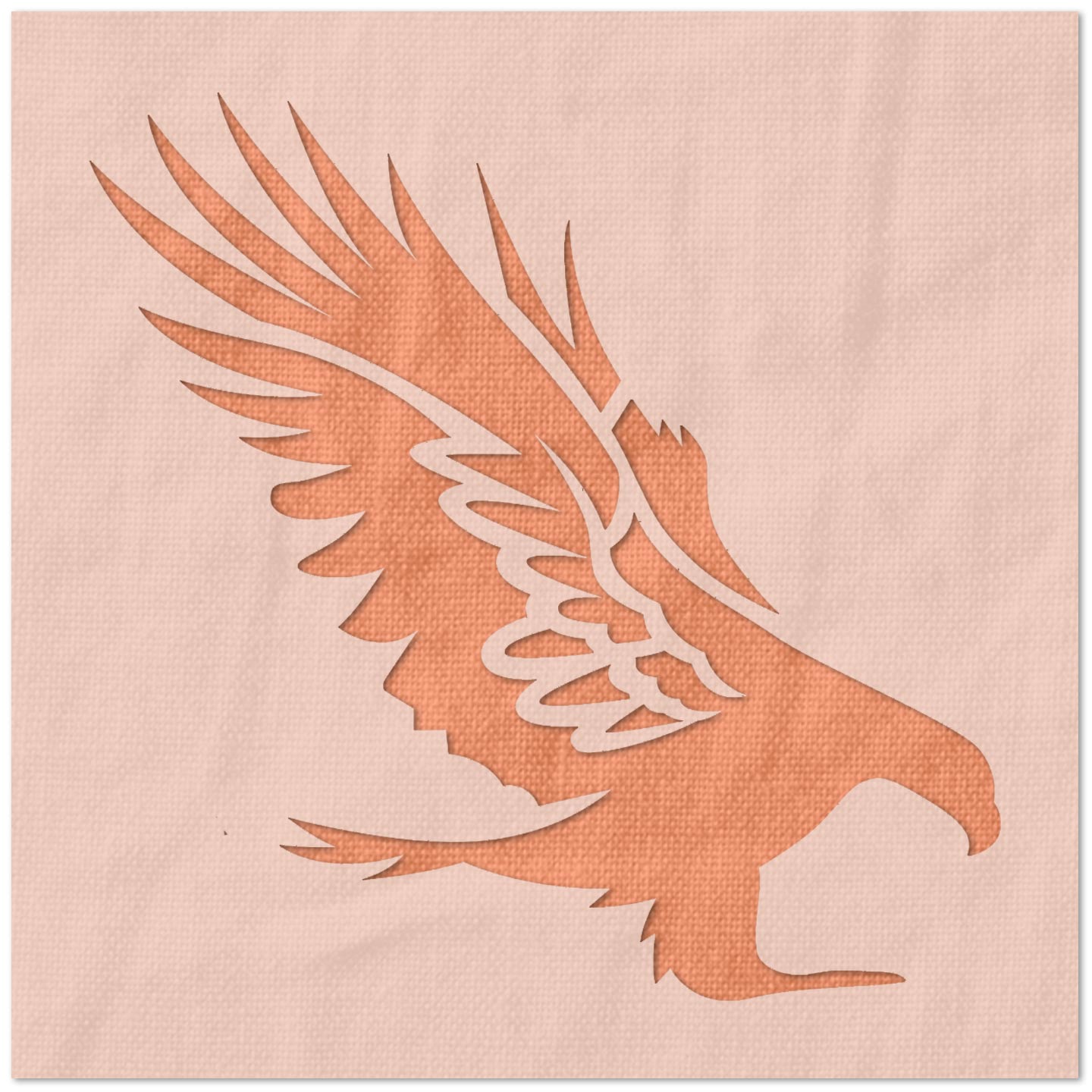 Attacking Eagle Stencil