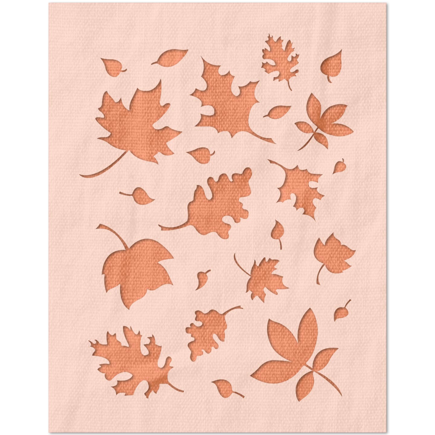 Autumn Leaves Pattern Stencil