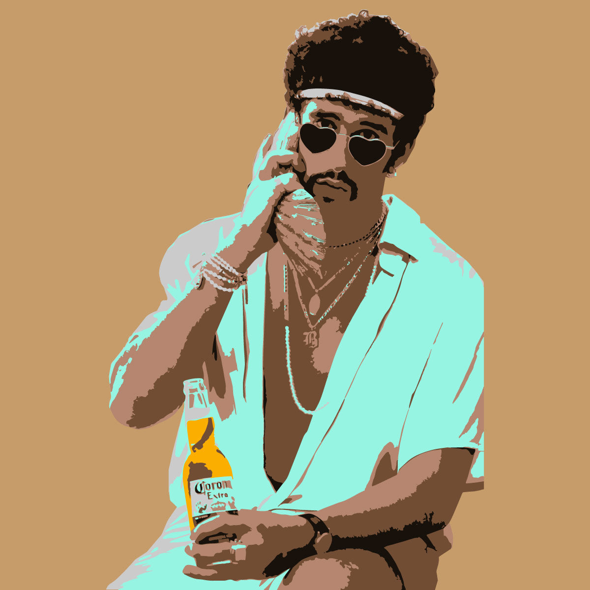 Bad Bunny Corona 6 Layer Stencil Set