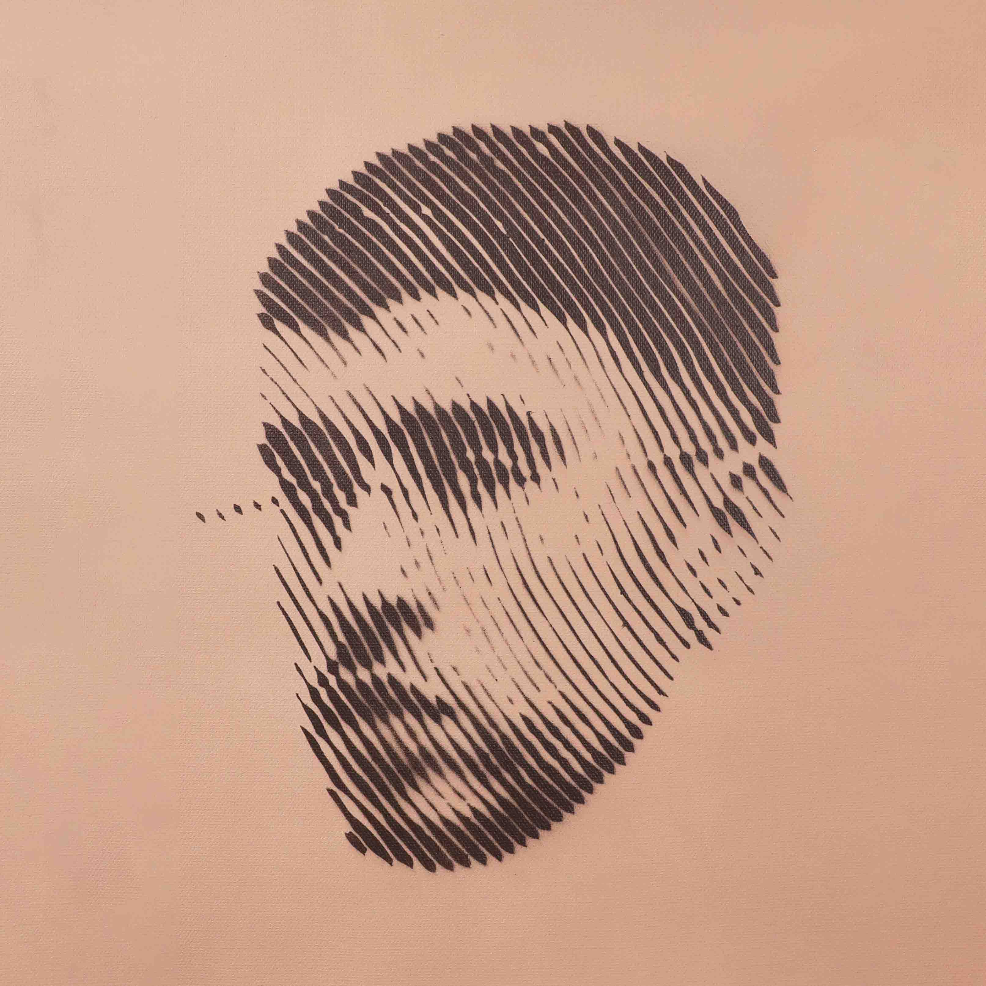 Bad Bunny Halftone Stencil