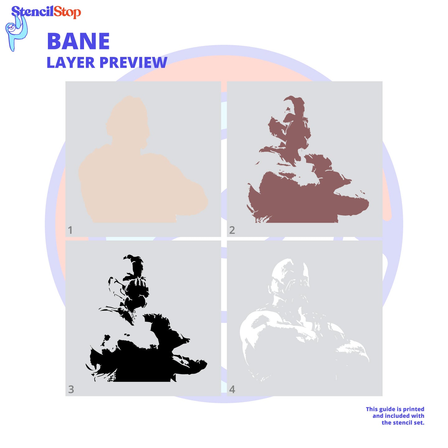 Bane "The Dark Night Rises" Layer Stencil Preview
