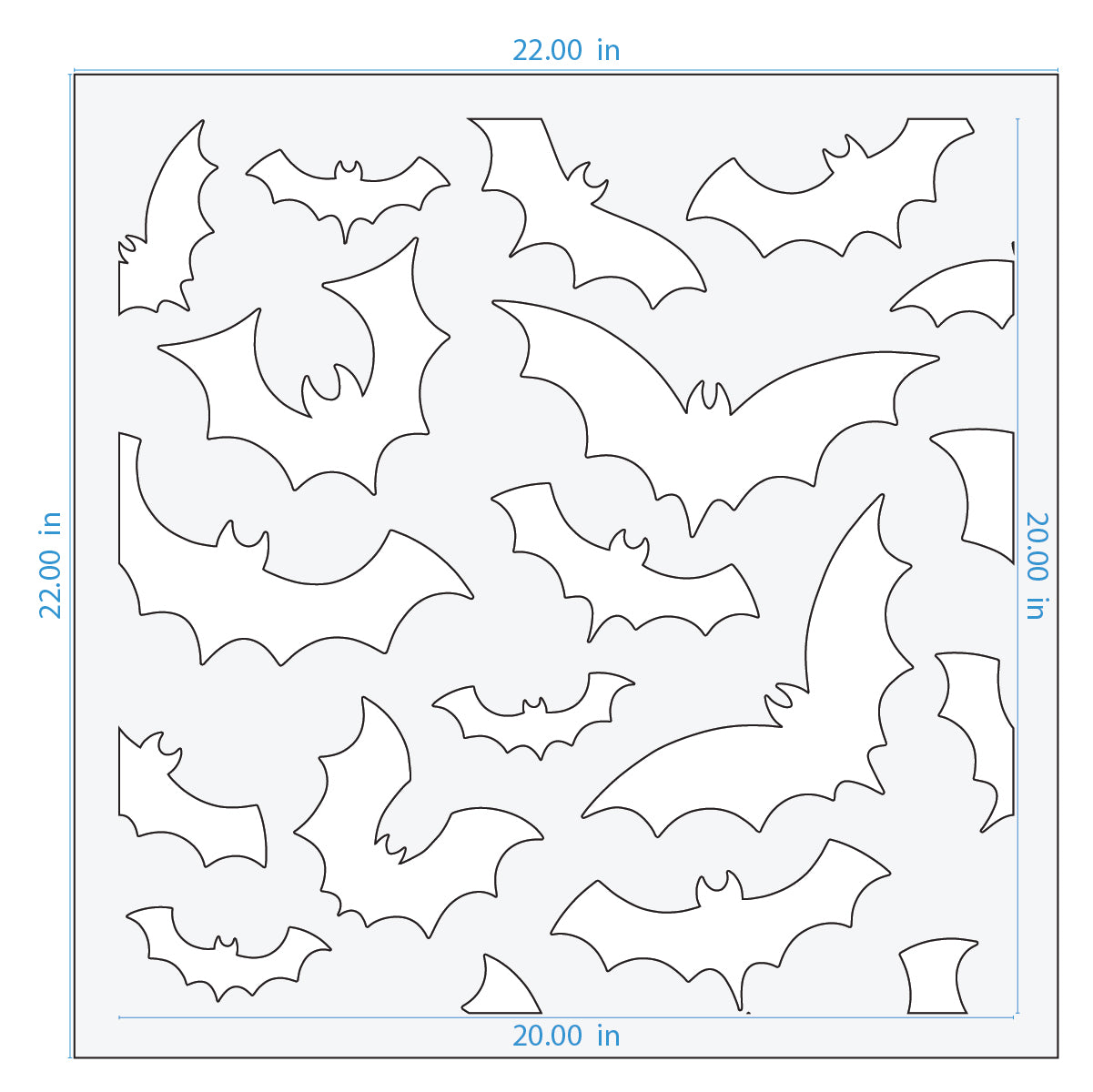 Bats Pattern Stencil
