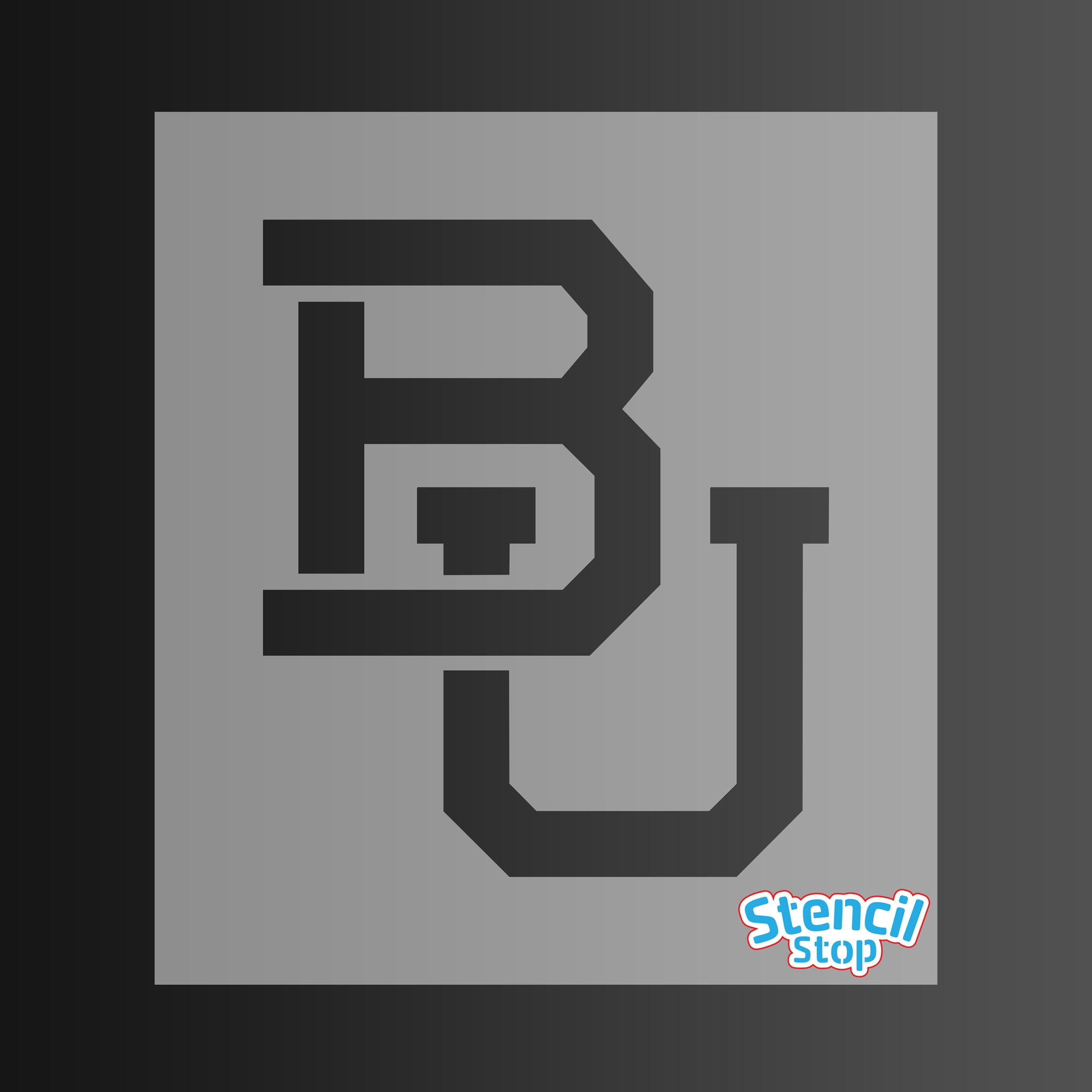 Baylor Bears BU Logo Stencil