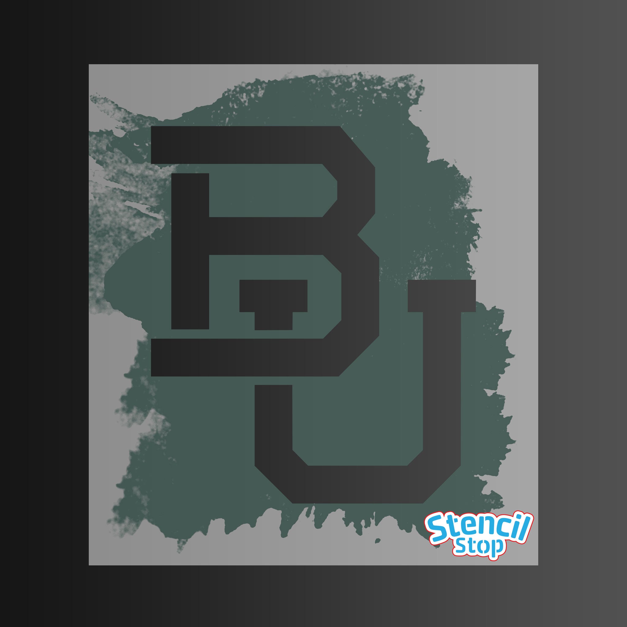 Baylor Bears BU Logo Stencil