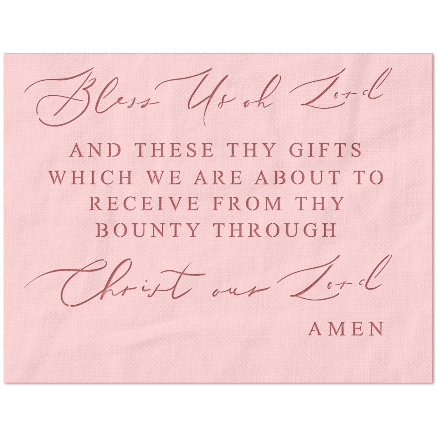 Bless Us Oh Lord Stencil